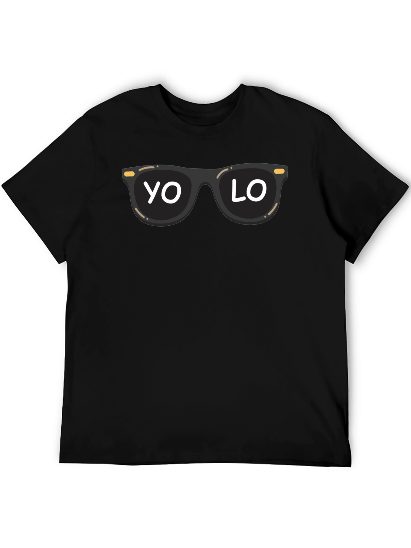 Cool YOLO Sunglasses Graphic Tee - Black