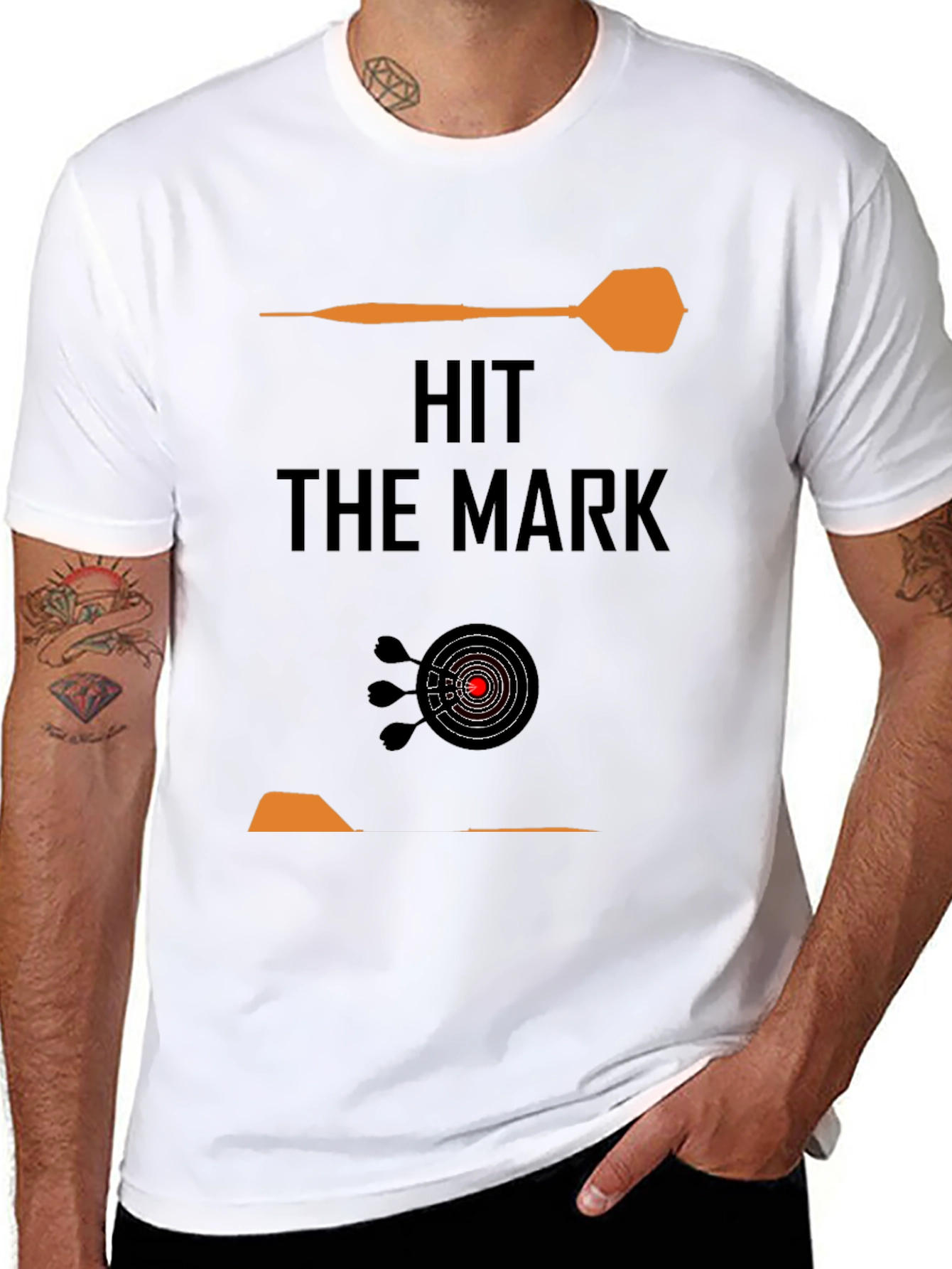 Hit the Mark Graphic Tee - Dartboard Design