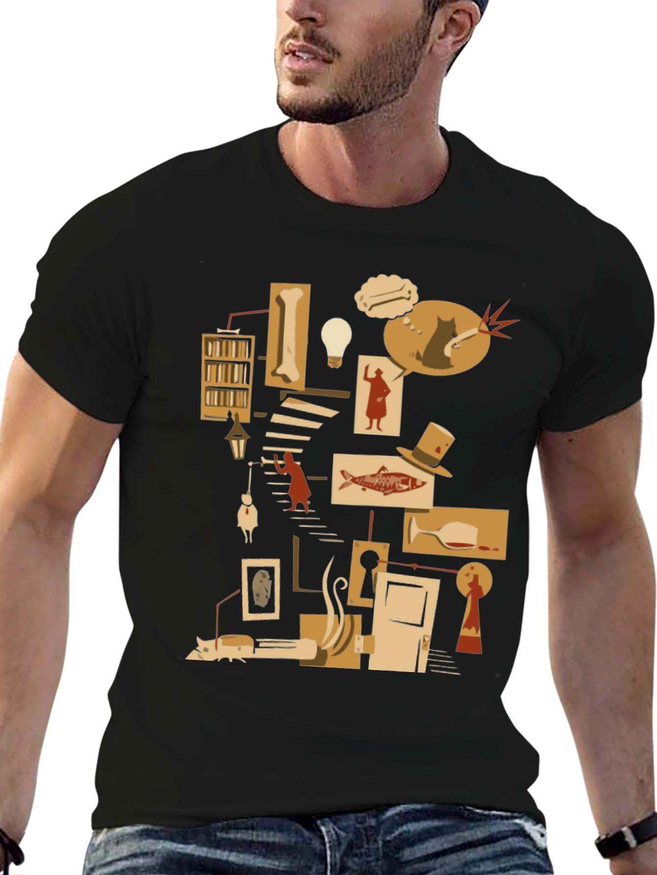 Literary Mystery T-Shirt - Noir Detective Style