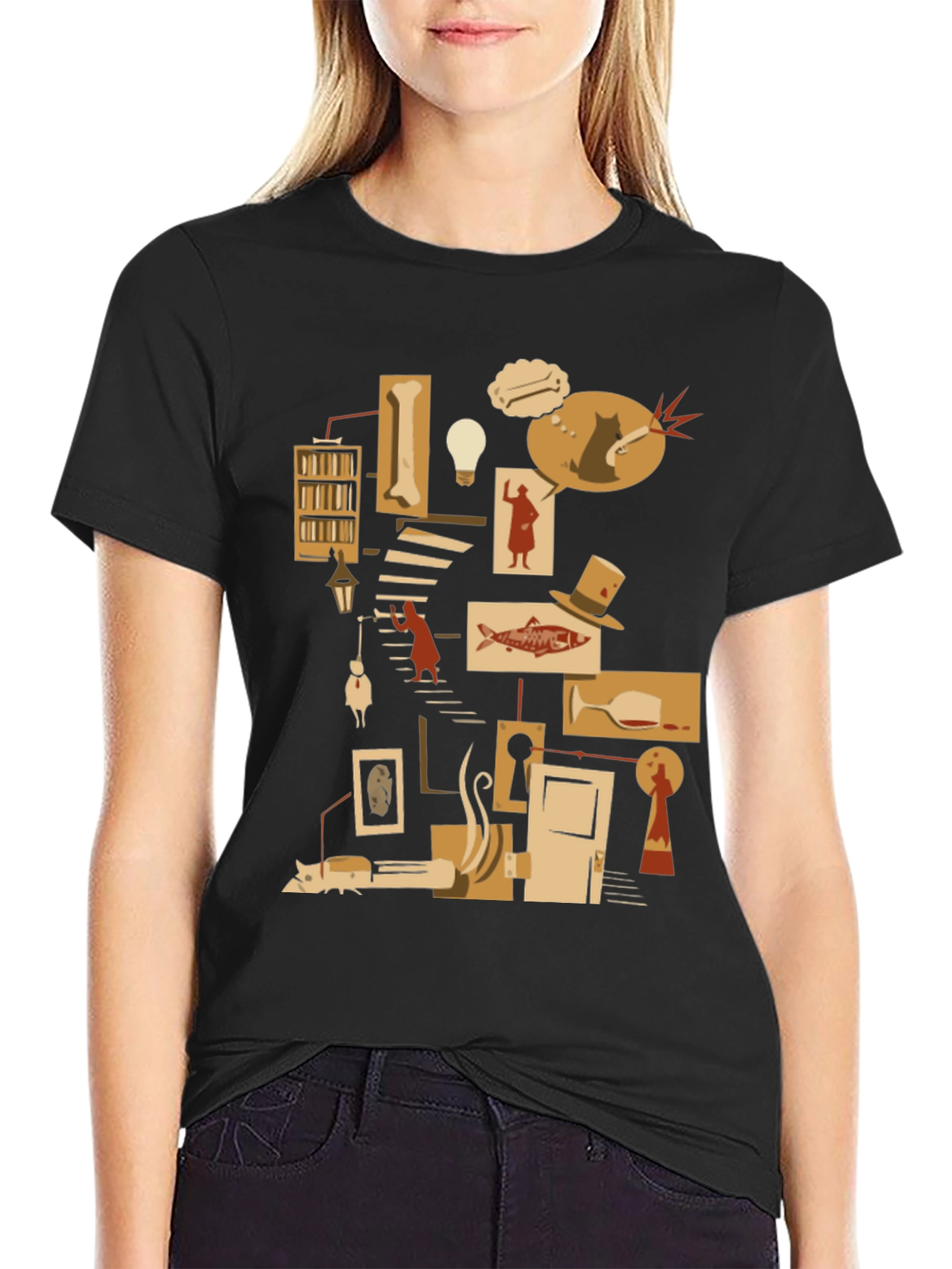 Literary Mystery T-Shirt - Noir Detective Style