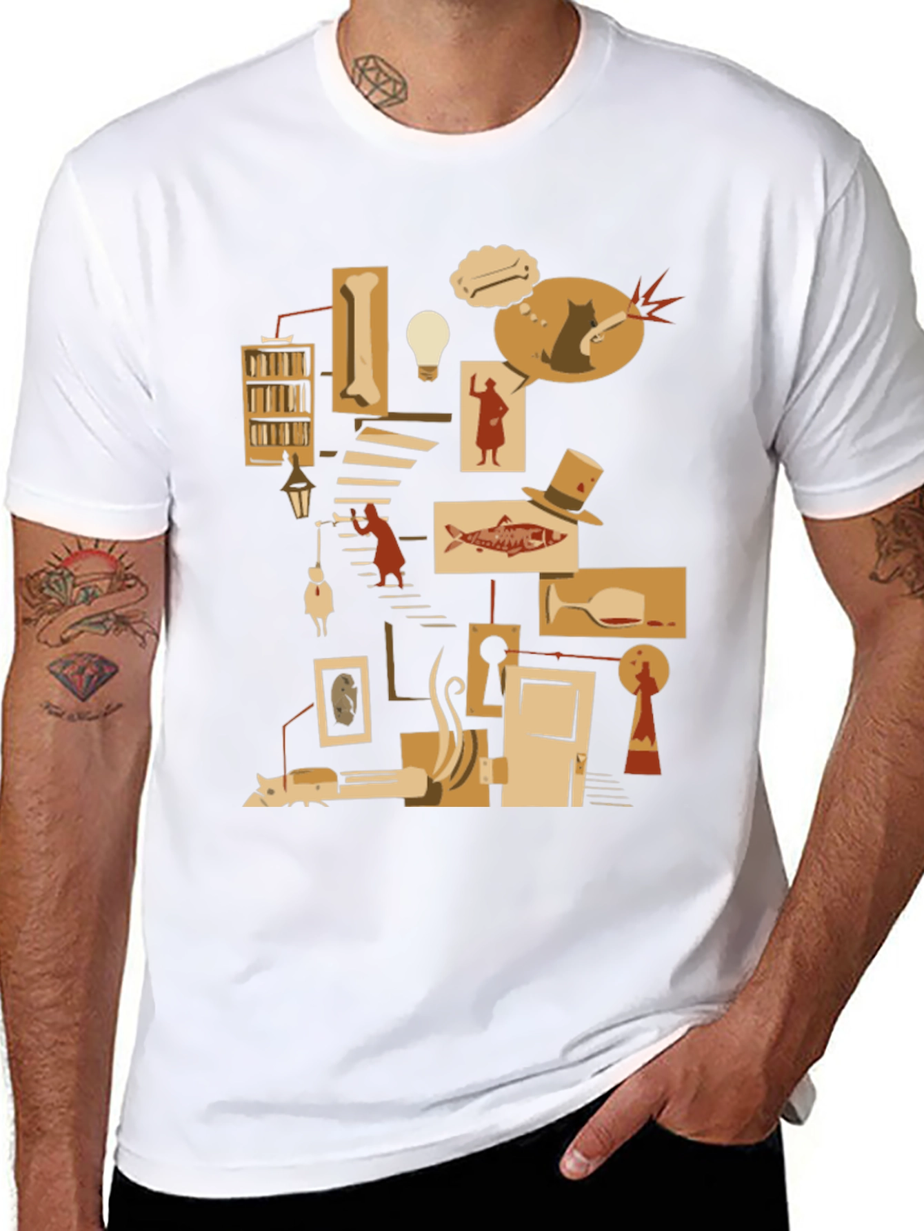 Literary Mystery T-Shirt - Noir Detective Style