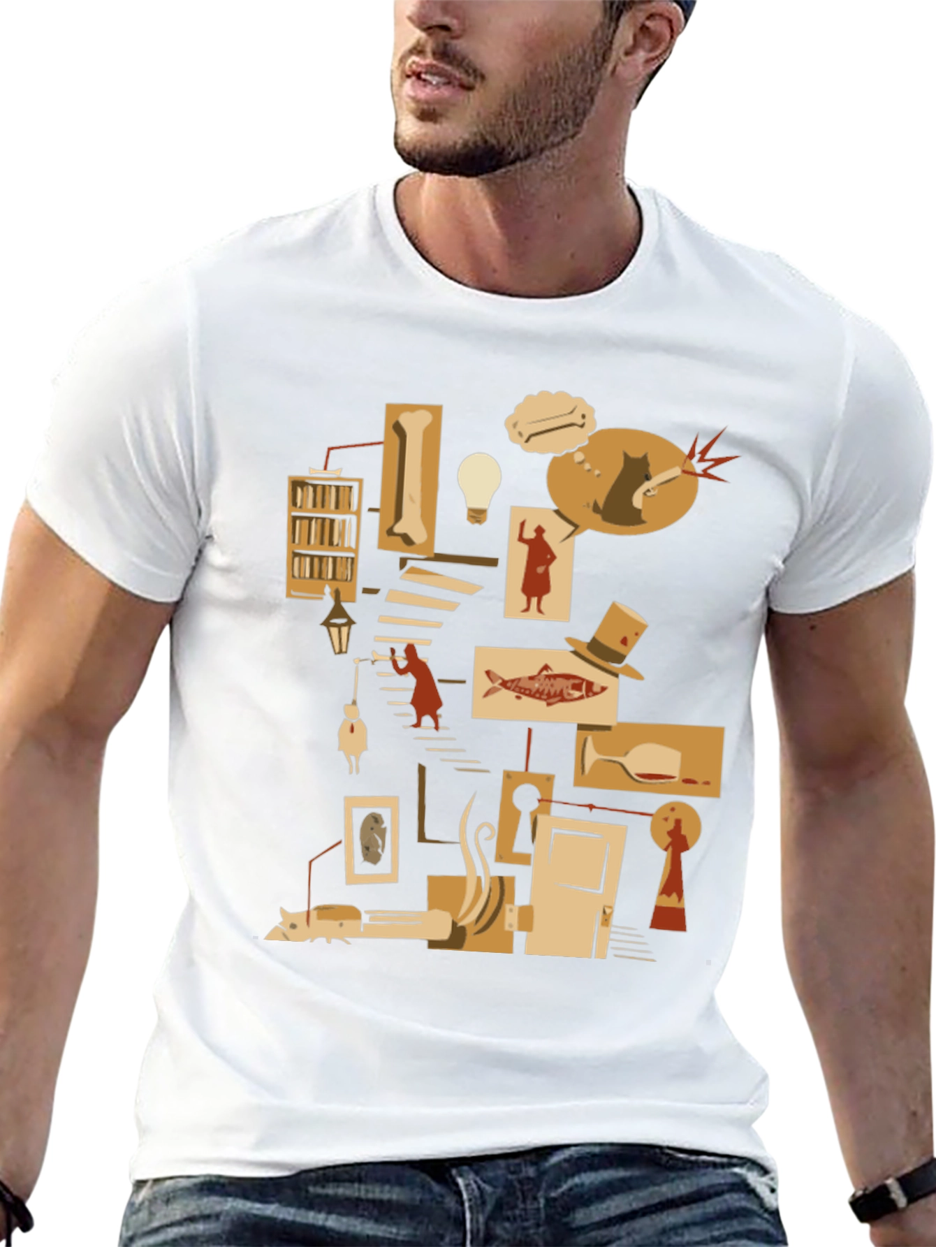 Literary Mystery T-Shirt - Noir Detective Style