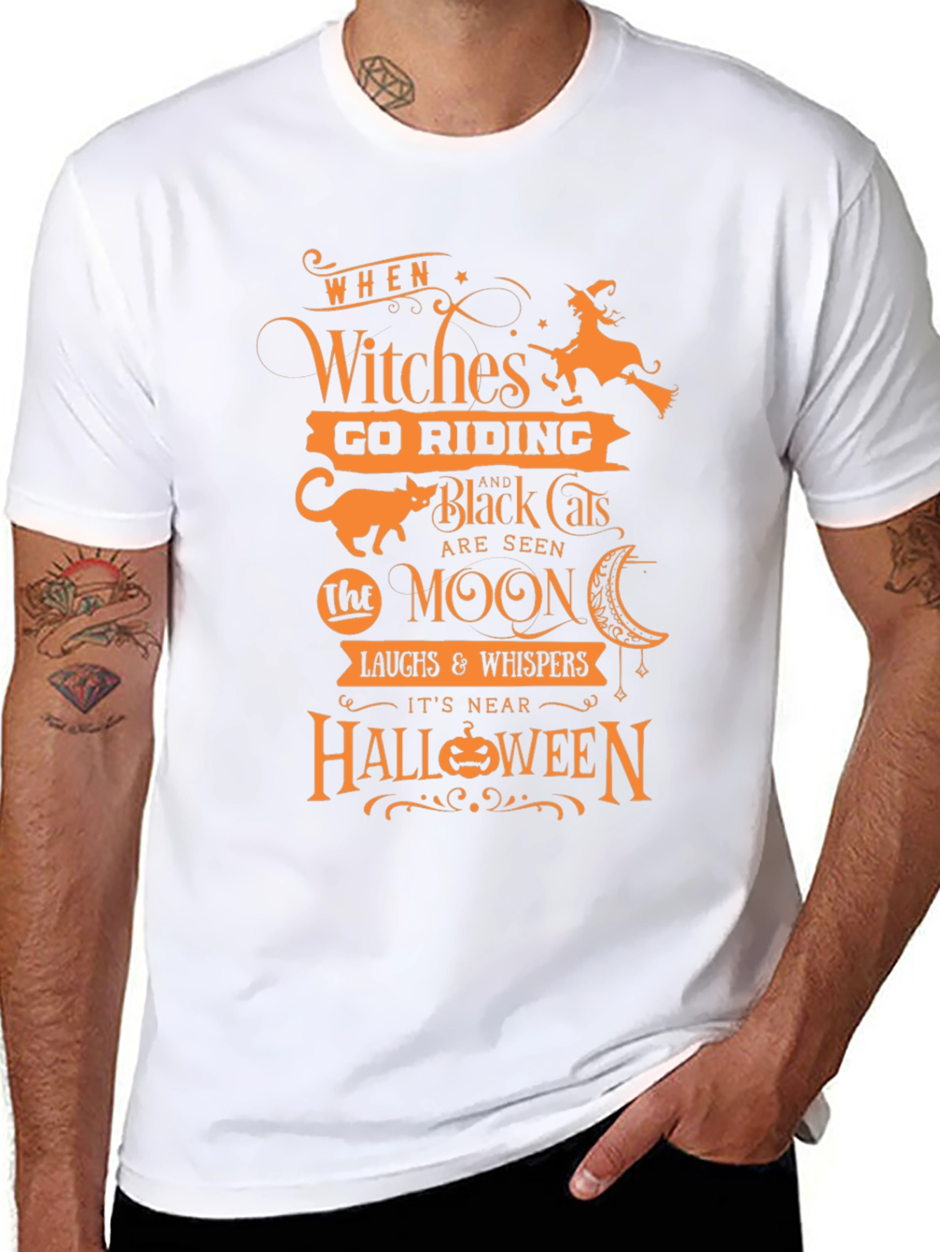Halloween Witches Go Riding Black T-Shirt