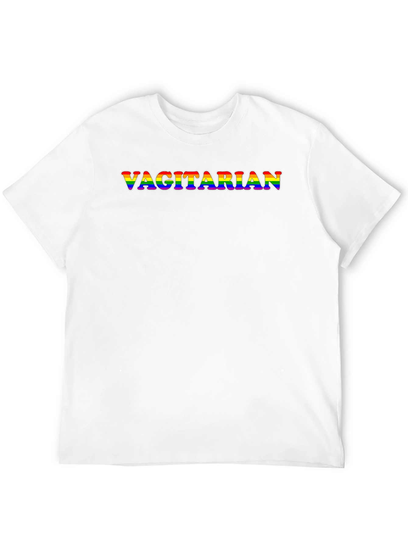 Vagitarian Pride Rainbow Graphic Tee