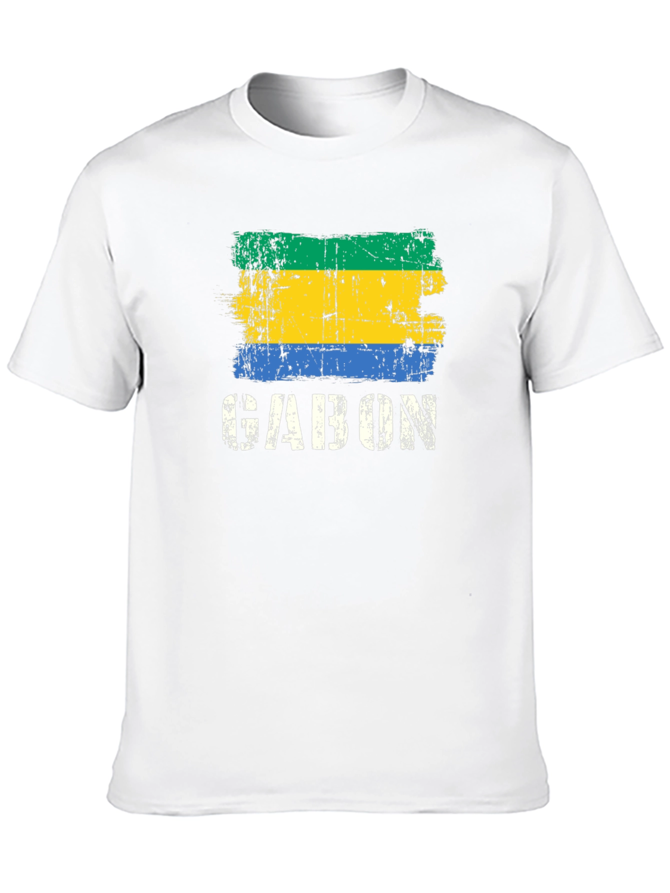 Gabon Flag Grunge T-Shirt