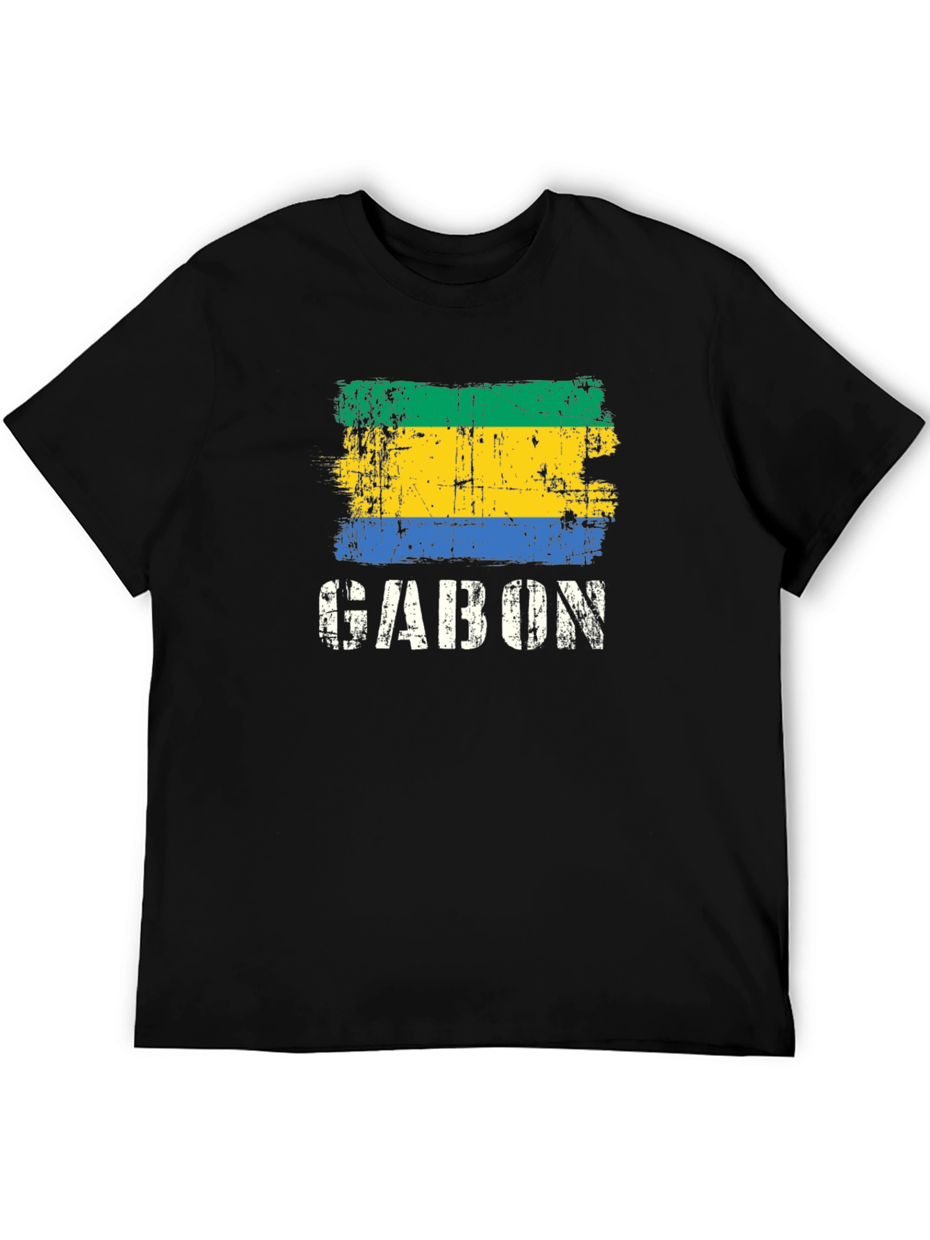 Gabon Flag Grunge T-Shirt