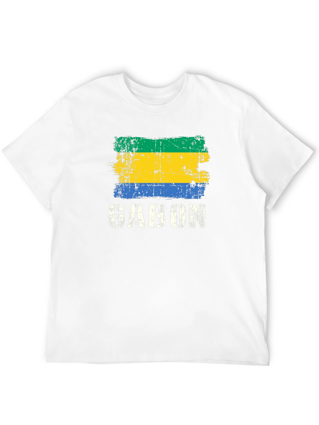 Gabon Flag Grunge T-Shirt