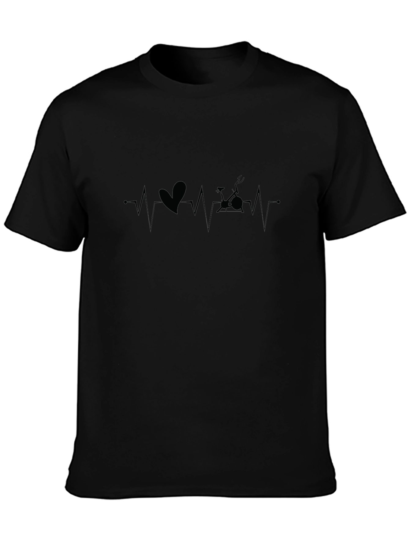 Spin Class Heartbeat T-Shirt - Black