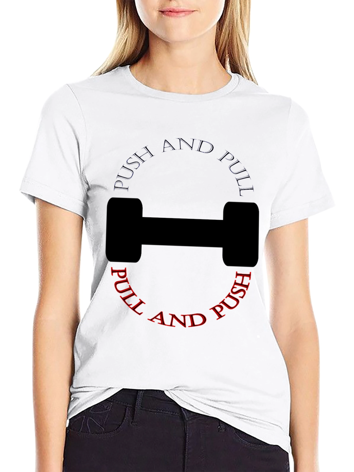 Push and Pull Black T-Shirt