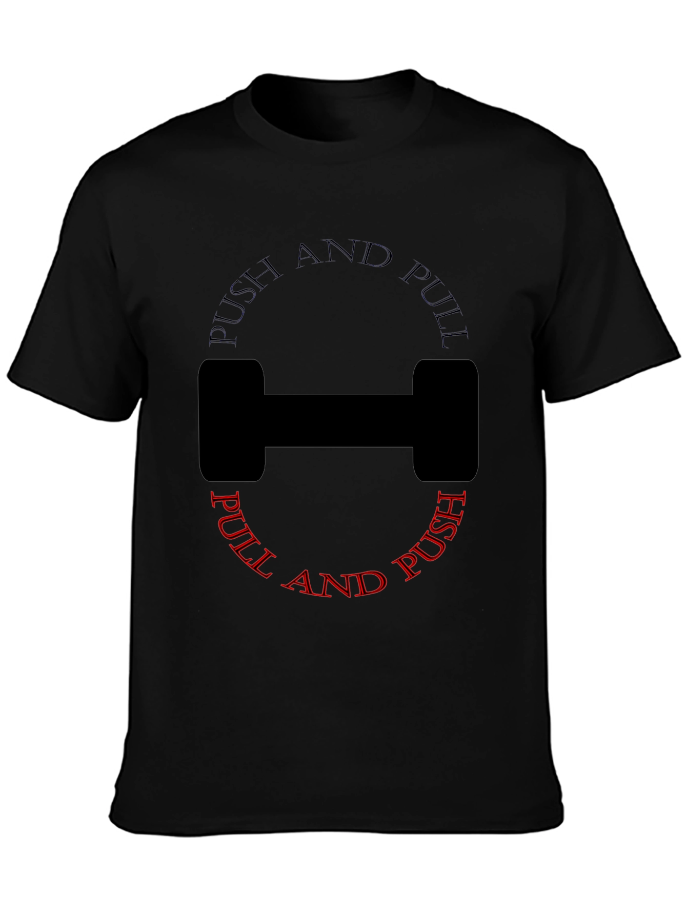 Push and Pull Black T-Shirt