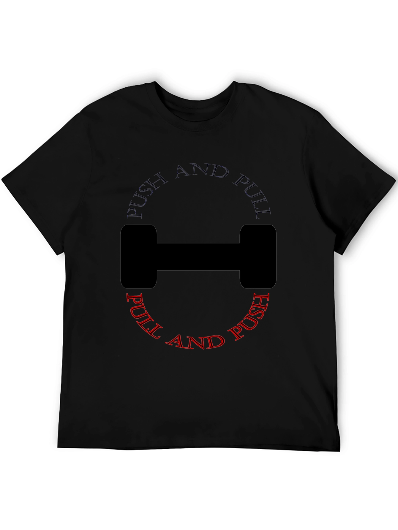 Push and Pull Black T-Shirt