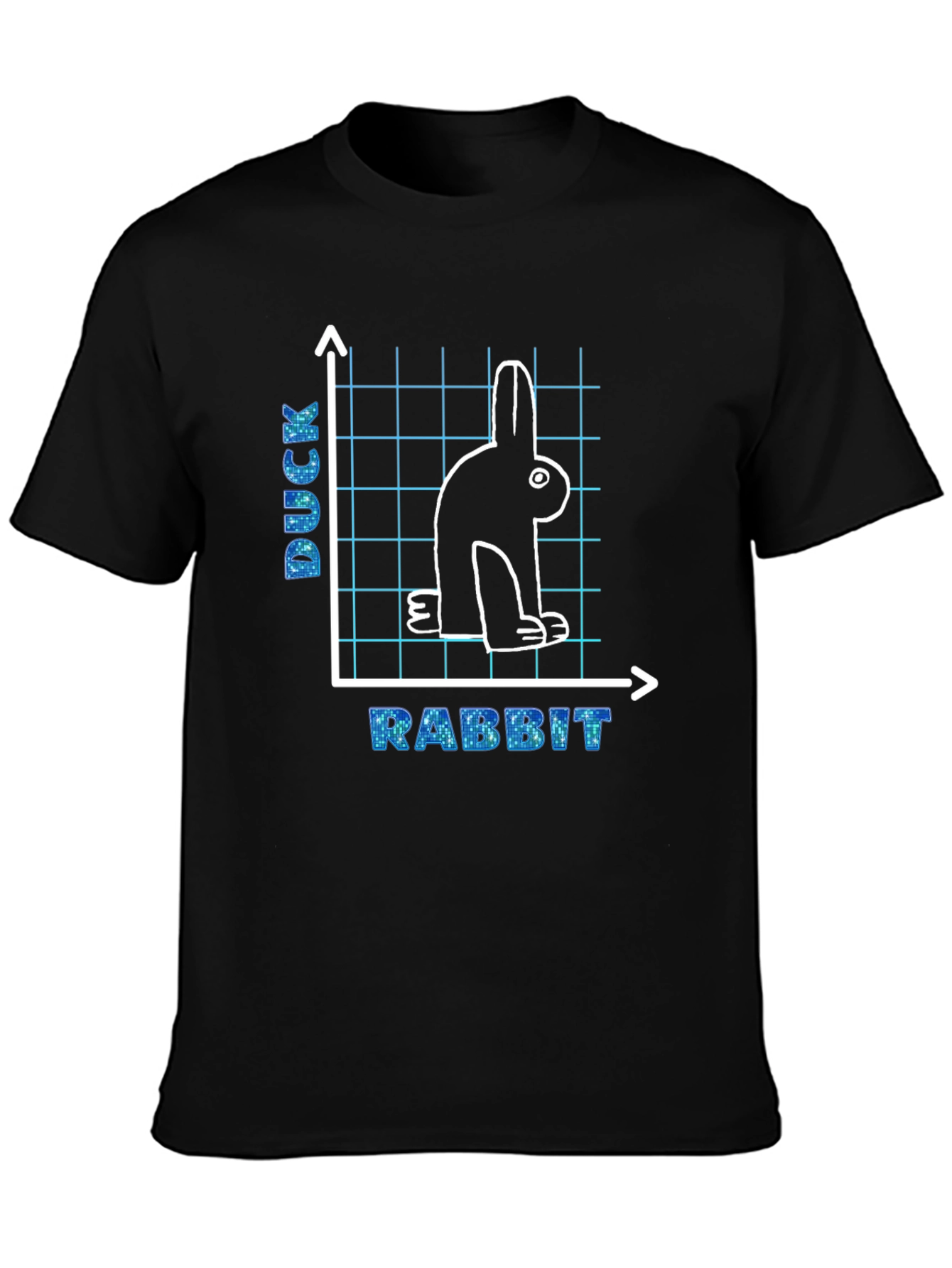 Duck Rabbit Graph T-Shirt Funny Illusion Tee