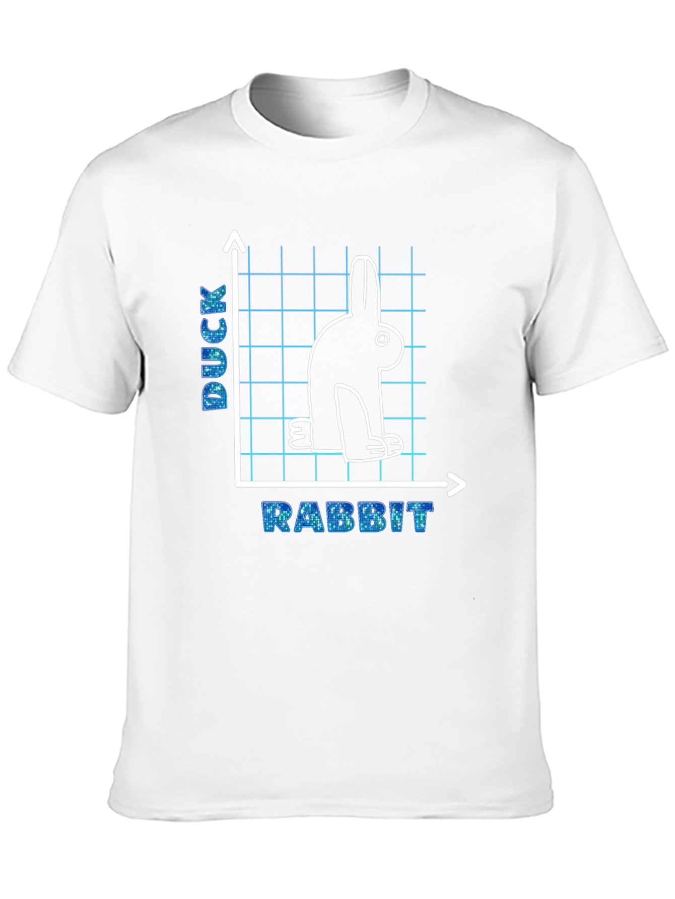 Duck Rabbit Graph T-Shirt Funny Illusion Tee