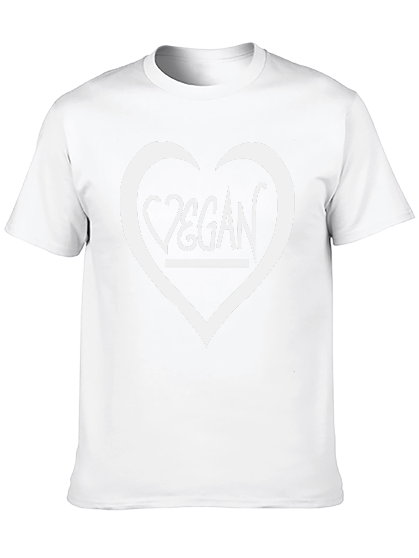 Vegan Heart Graphic T-Shirt - Unisex Black Tee