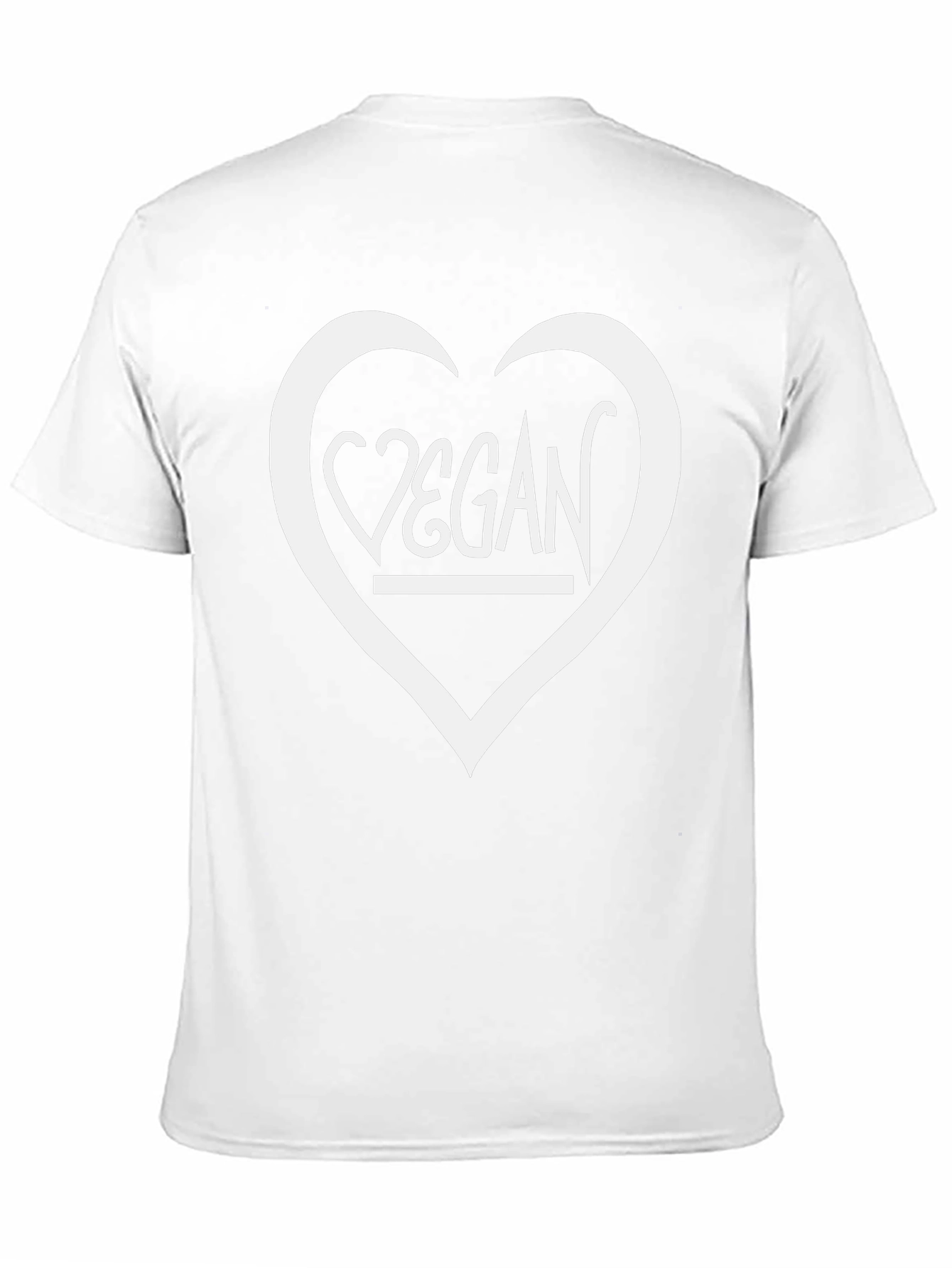 Vegan Heart Graphic T-Shirt - Unisex Black Tee