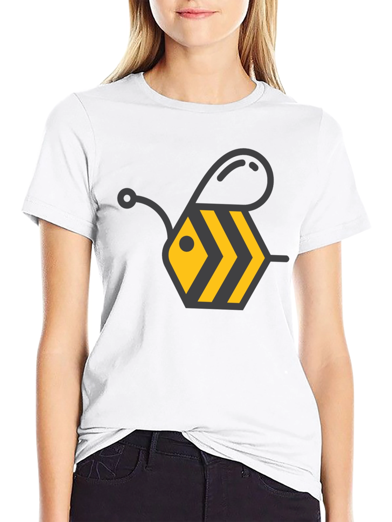 Bee Graphic Black T-Shirt - Stylish Casual Wear