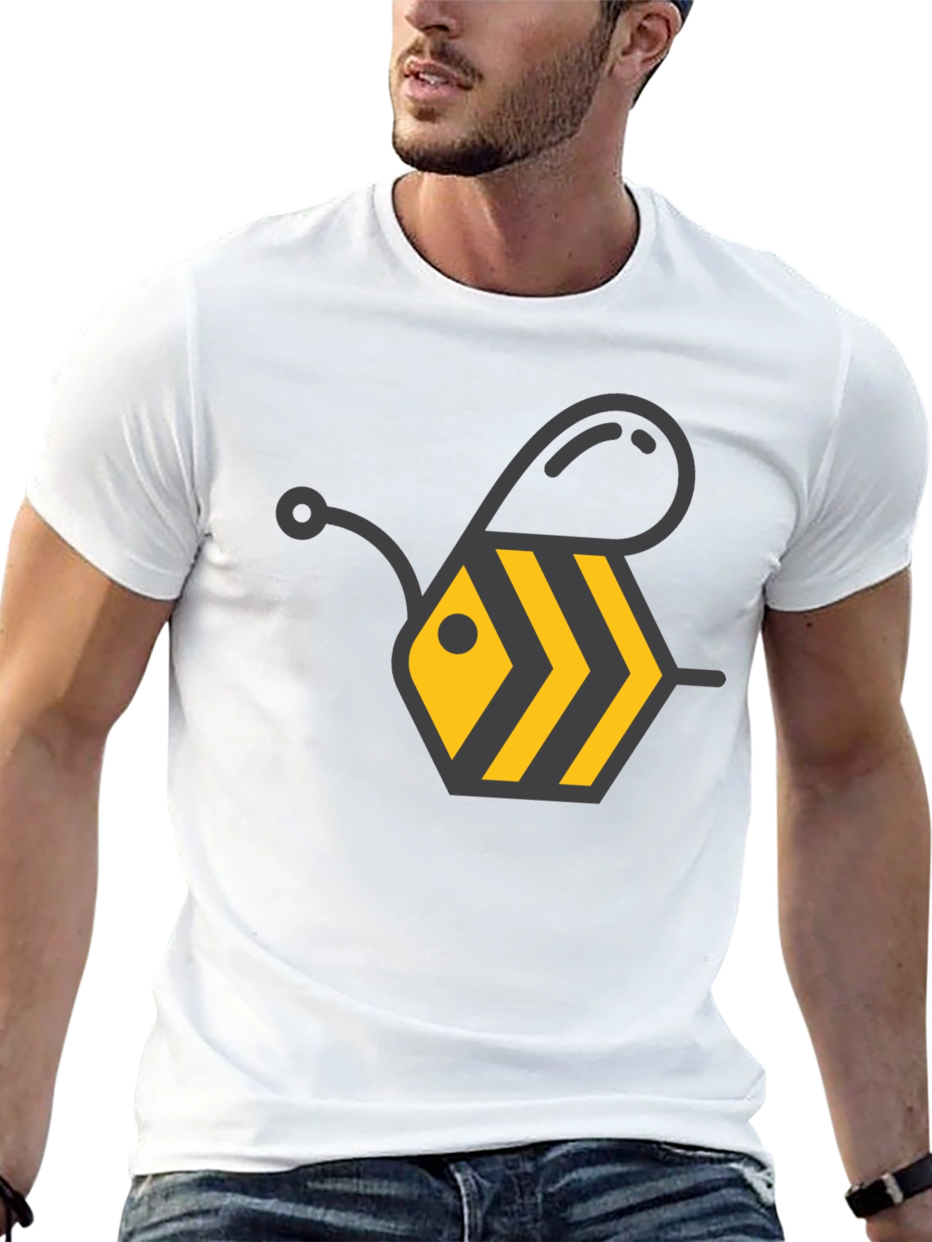 Bee Graphic Black T-Shirt - Stylish Casual Wear