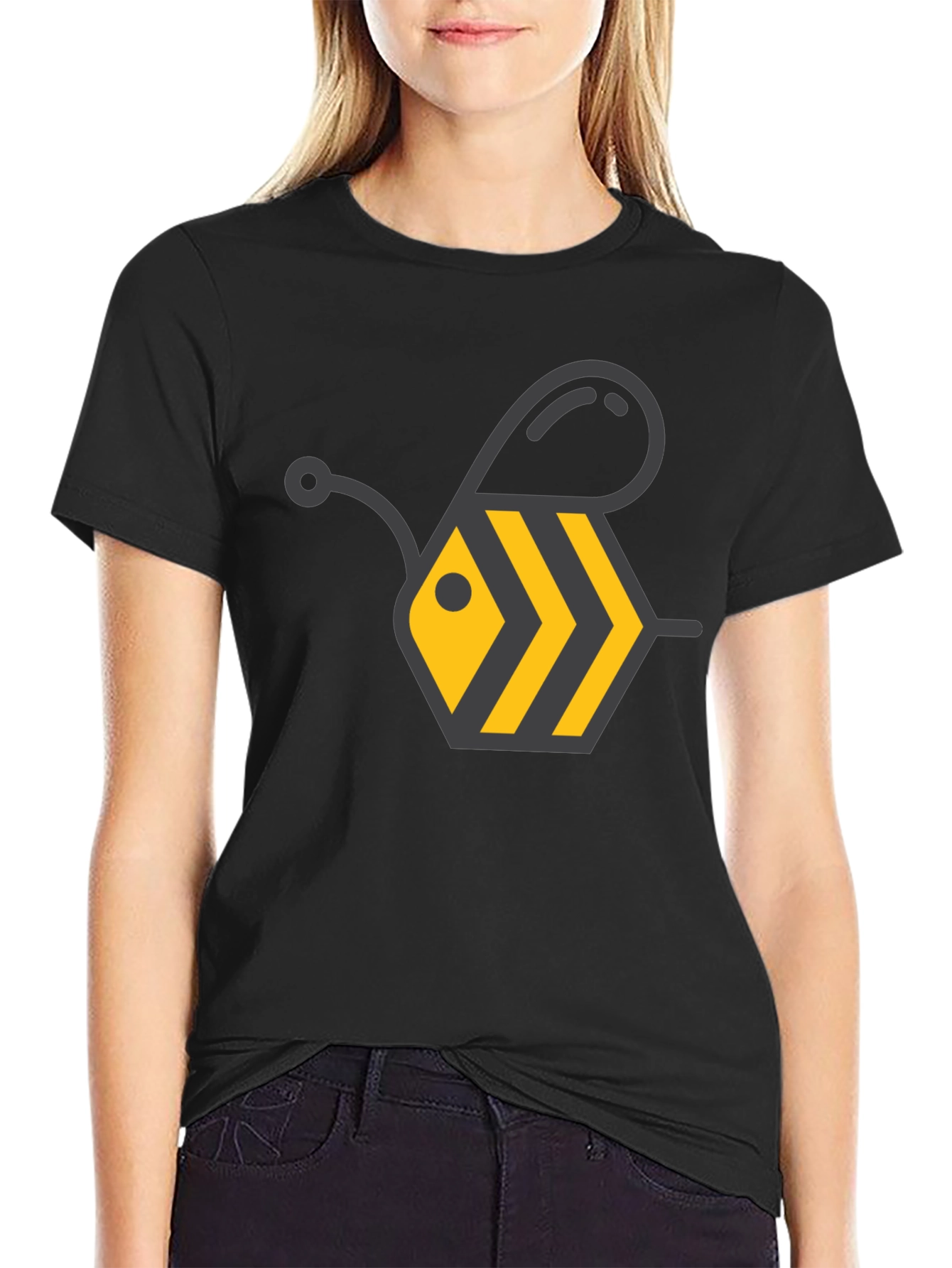 Bee Graphic Black T-Shirt - Stylish Casual Wear