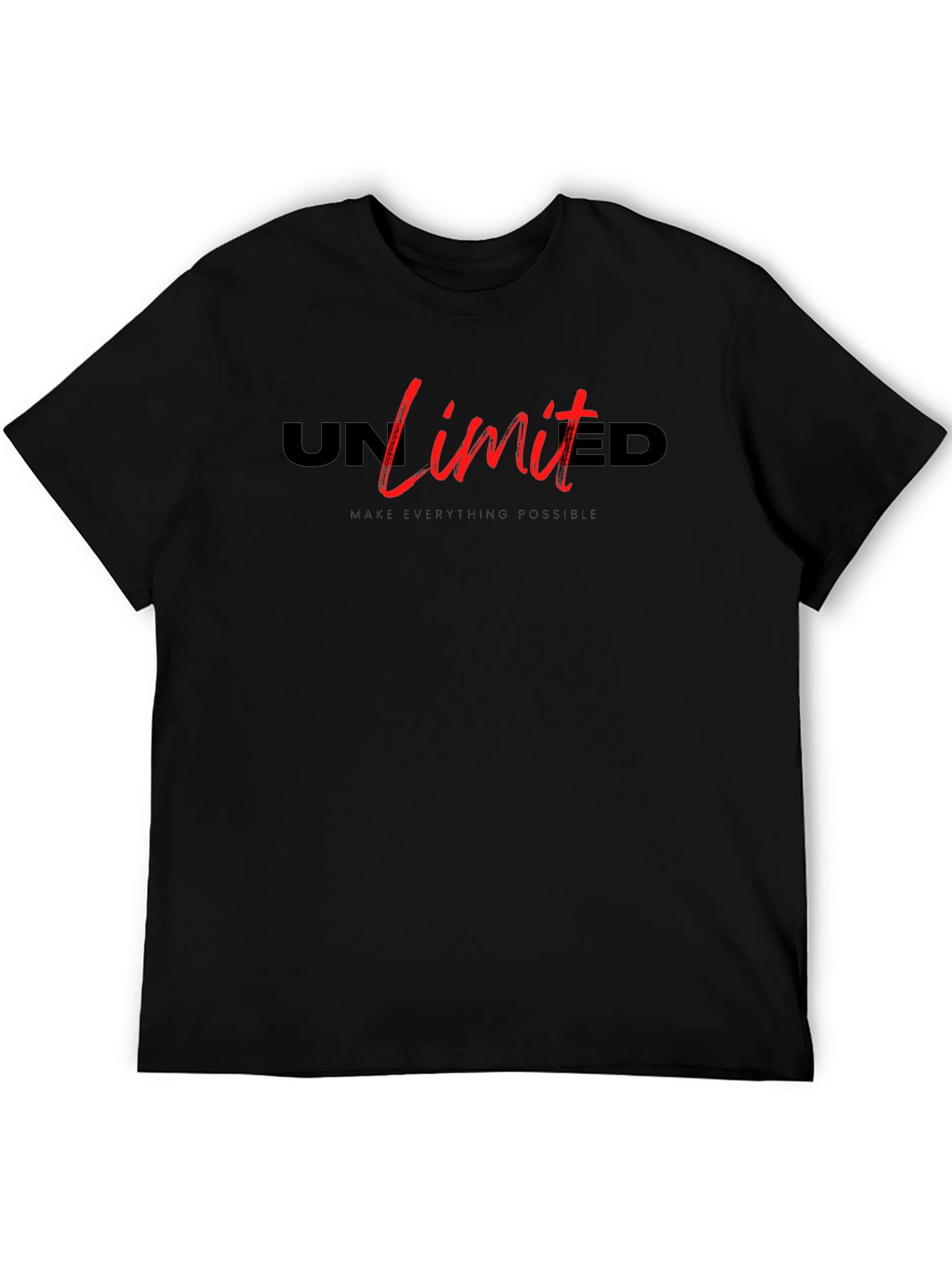 Unlimited Graphic Print Black T-Shirt