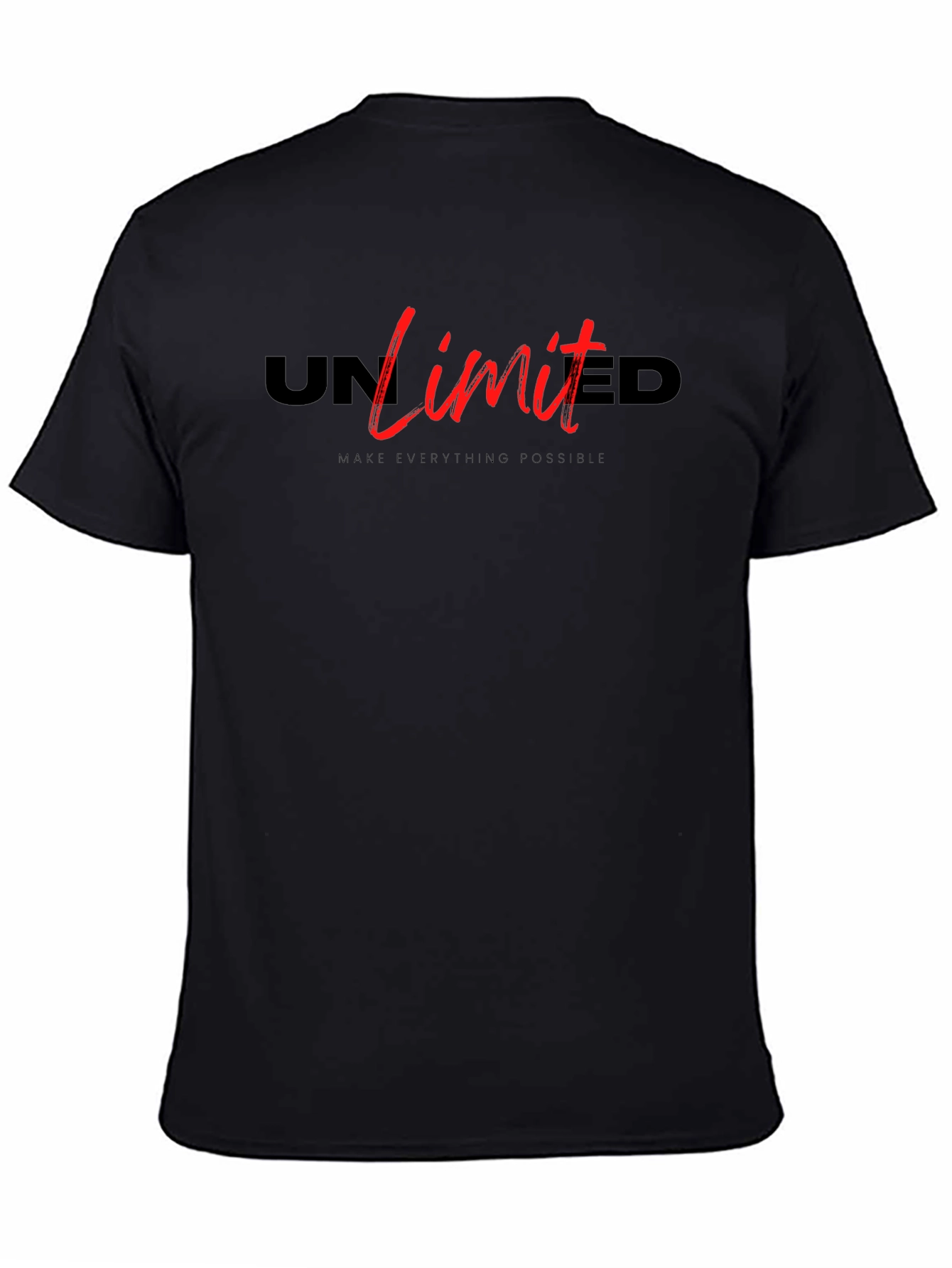 Unlimited Graphic Print Black T-Shirt