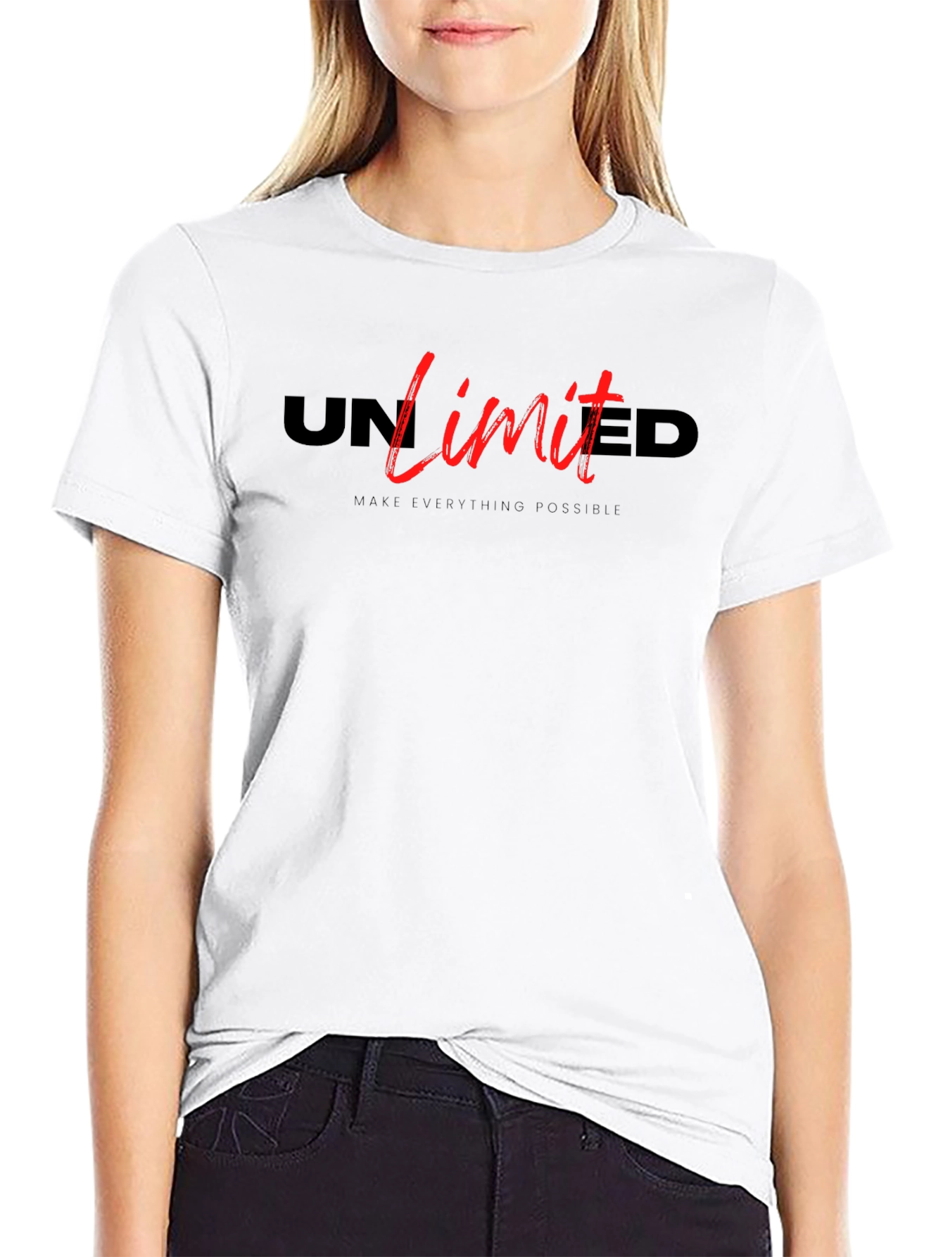 Unlimited Graphic Print Black T-Shirt