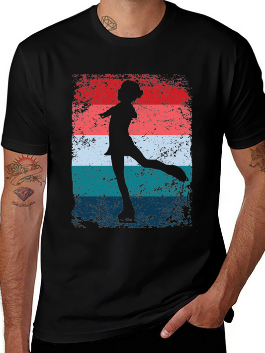 Figure Skater Graphic Tee - Retro Style