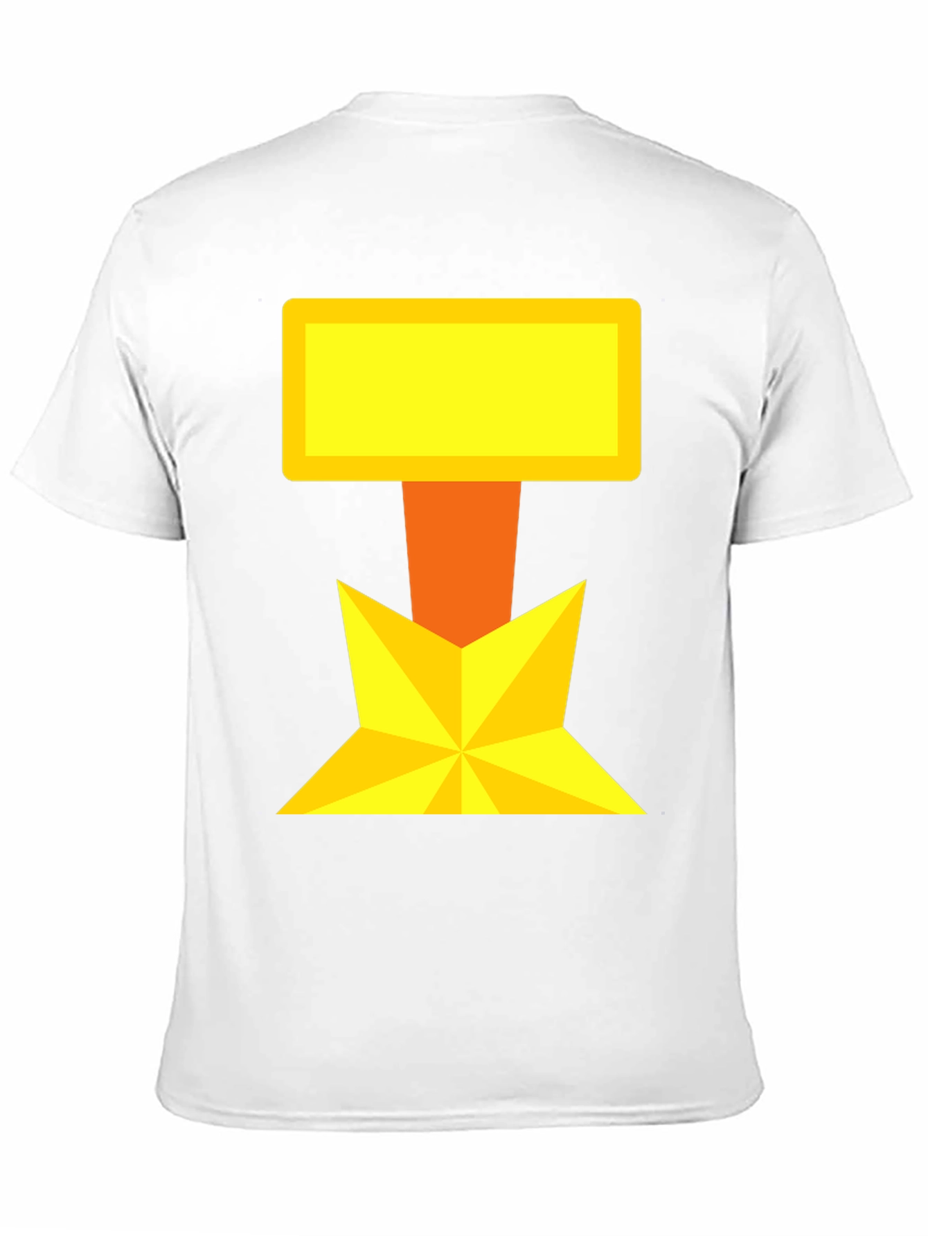 Bold Geometric Graphic Tee - Black Cotton Blend