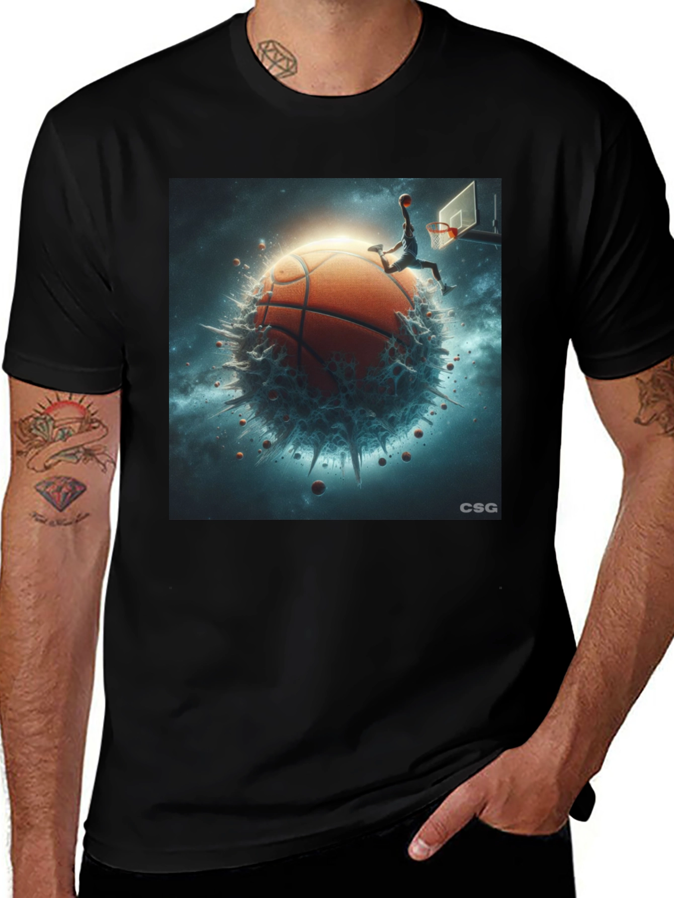 Basketball Planet Graphic T-Shirt