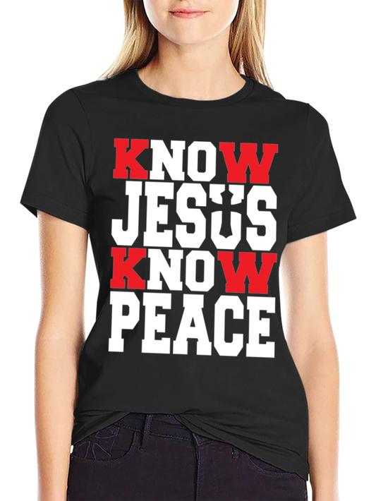 Know Jesus Know Peace Black T-Shirt