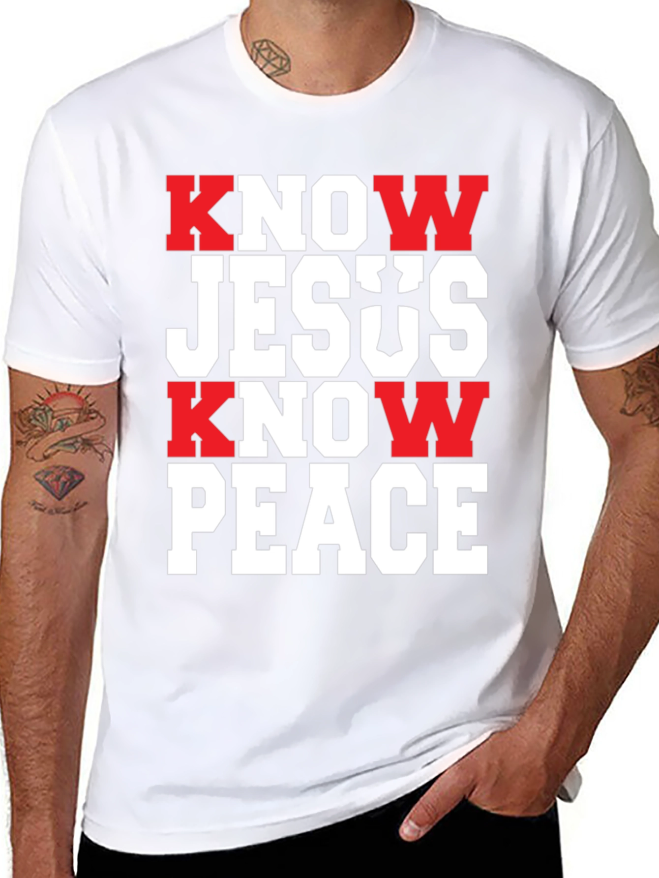 Know Jesus Know Peace Black T-Shirt