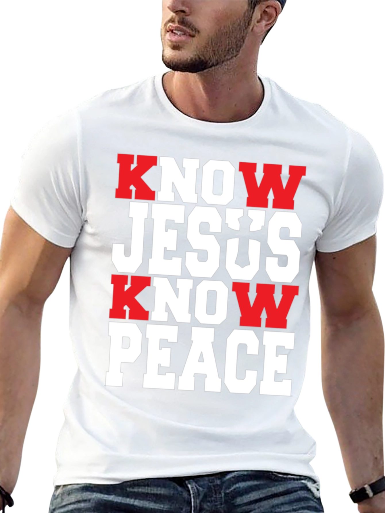 Know Jesus Know Peace Black T-Shirt