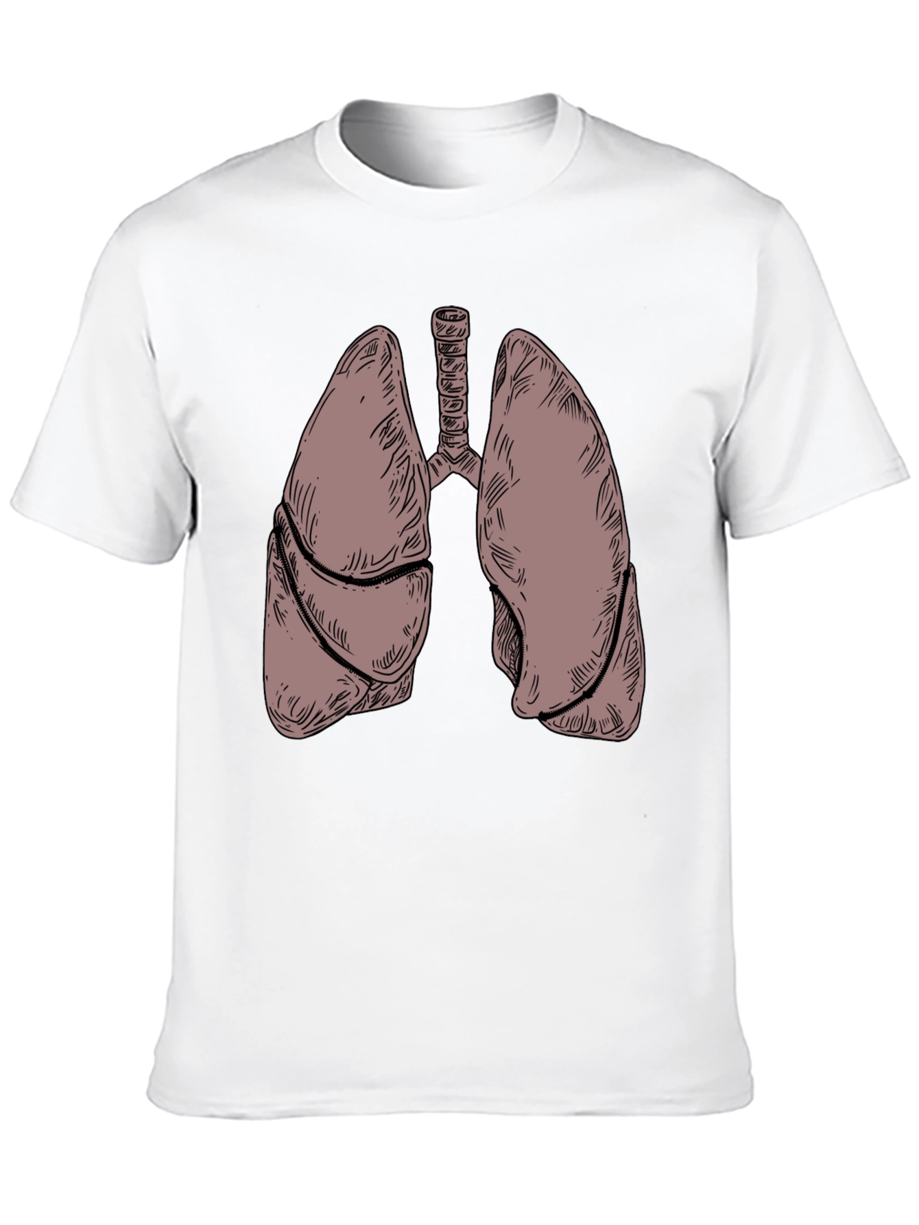 Anatomical Lungs Graphic T-Shirt - Black