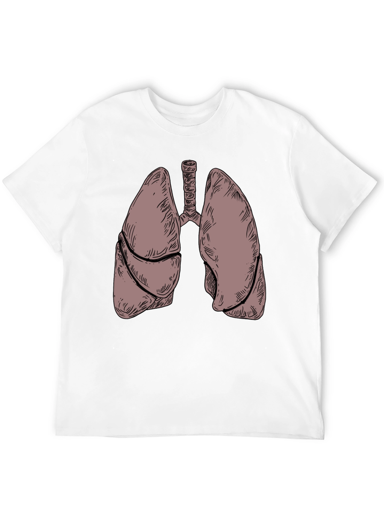 Anatomical Lungs Graphic T-Shirt - Black