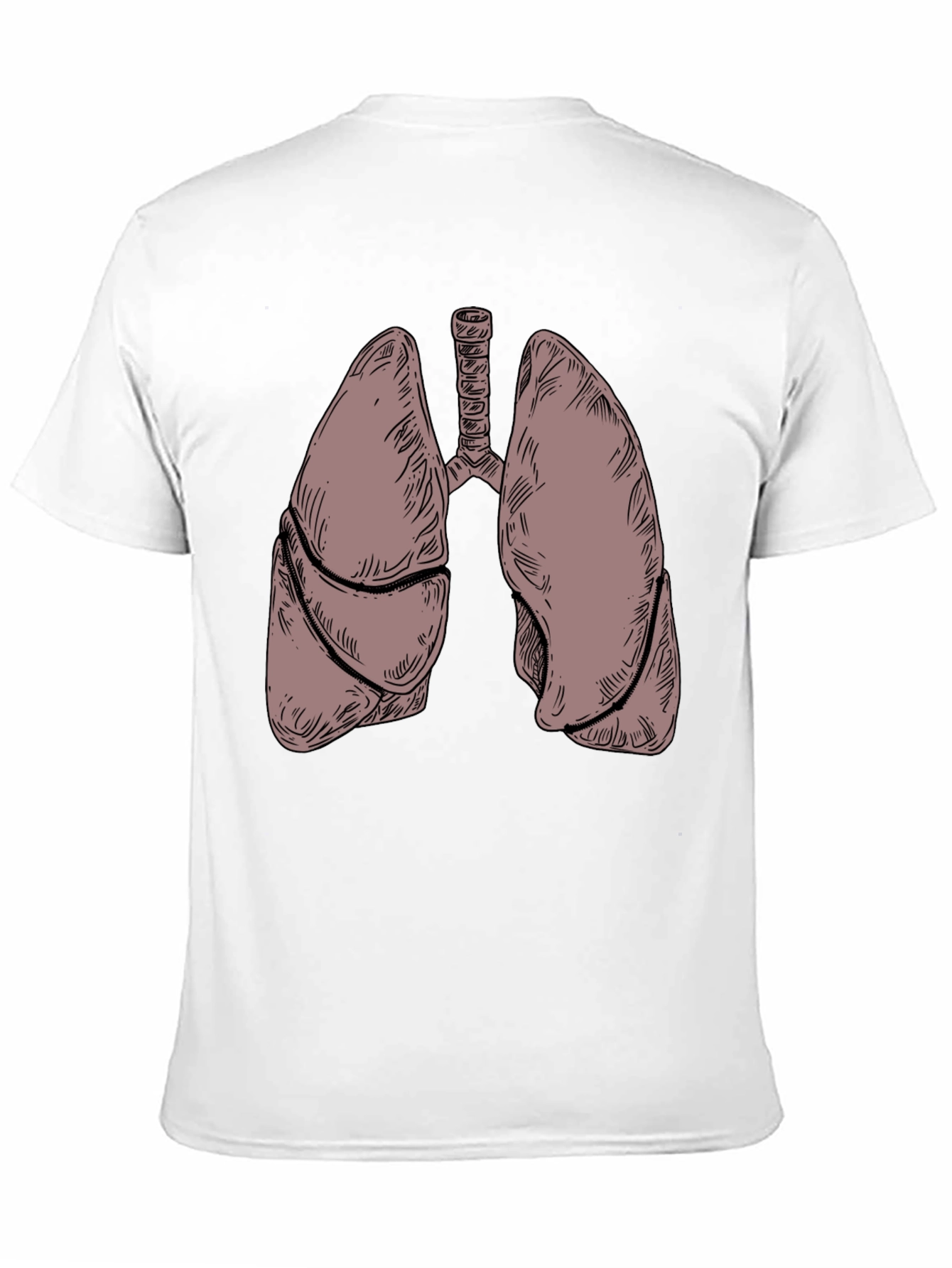 Anatomical Lungs Graphic T-Shirt - Black