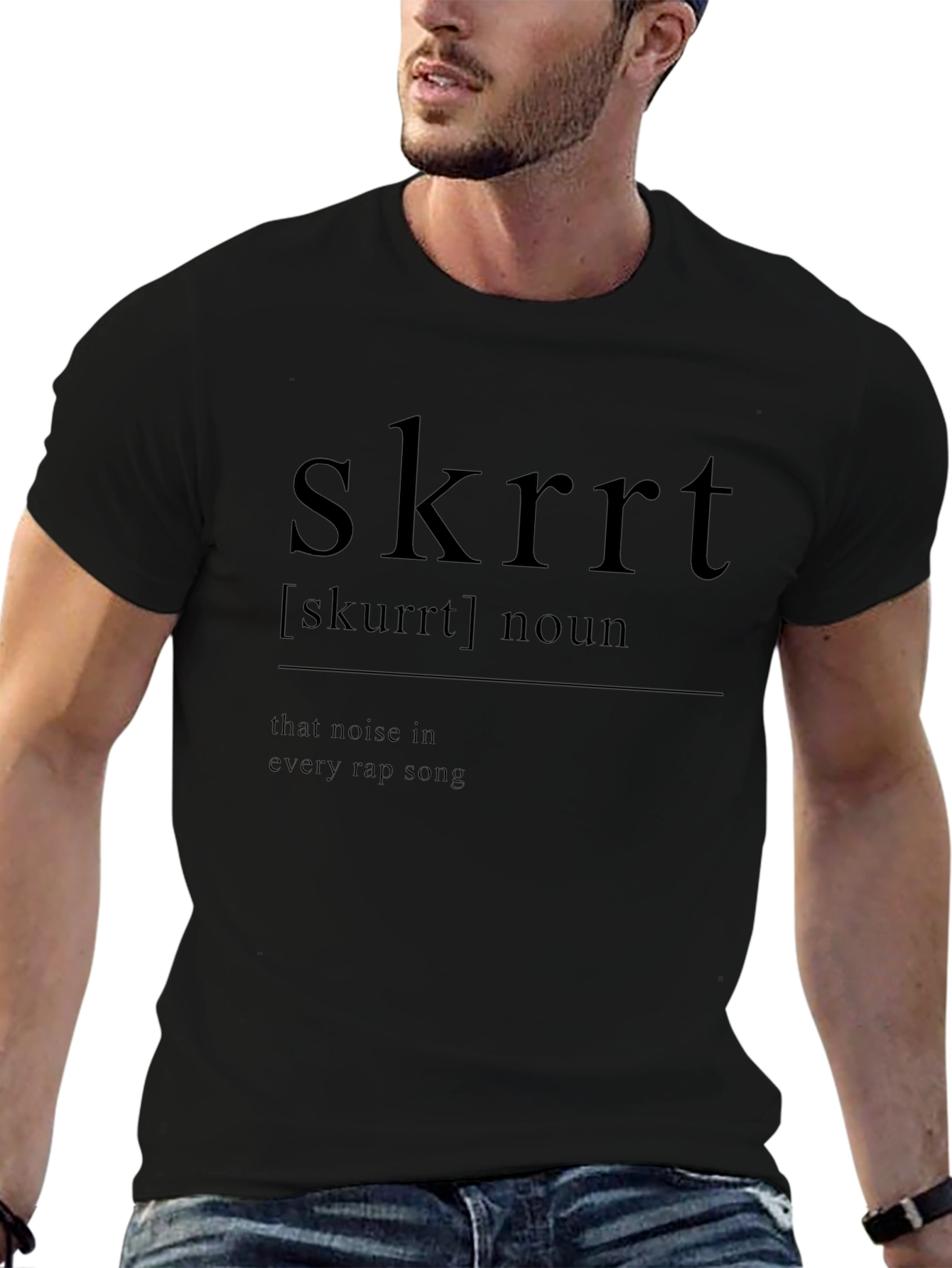 Skrrt Definition Black T-Shirt - Rap Music Tee