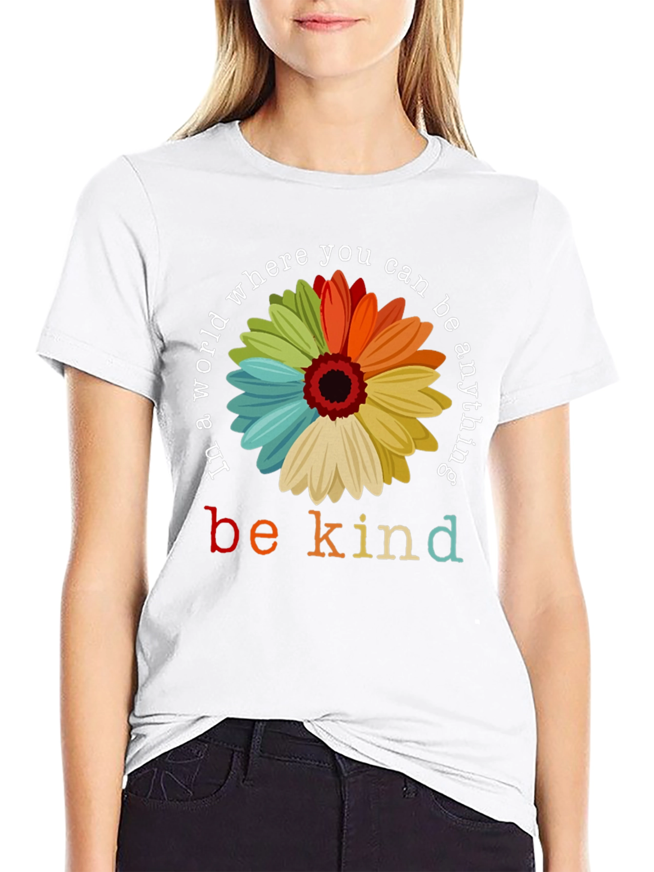 Be Kind Floral Graphic T-Shirt