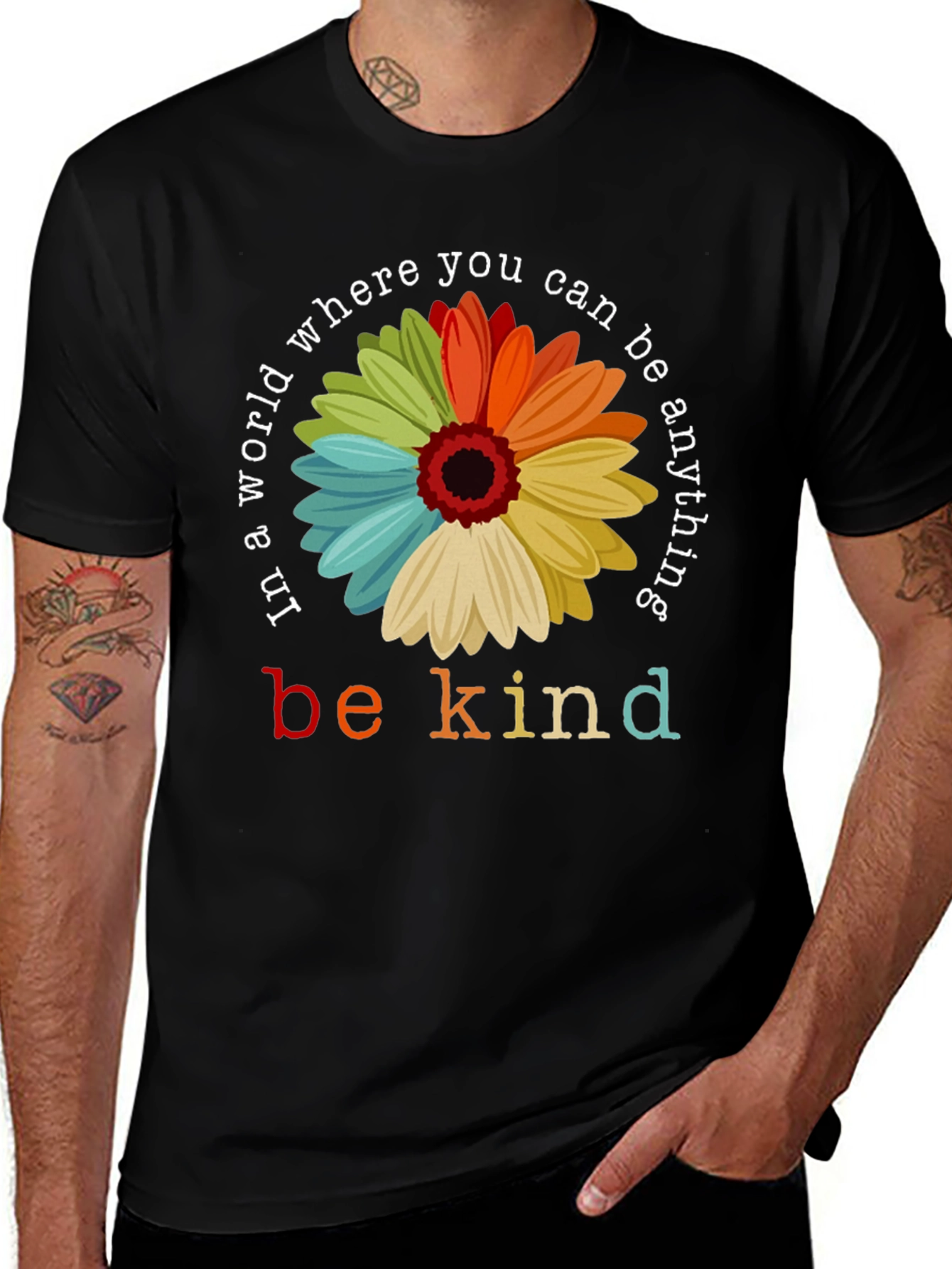 Be Kind Floral Graphic T-Shirt