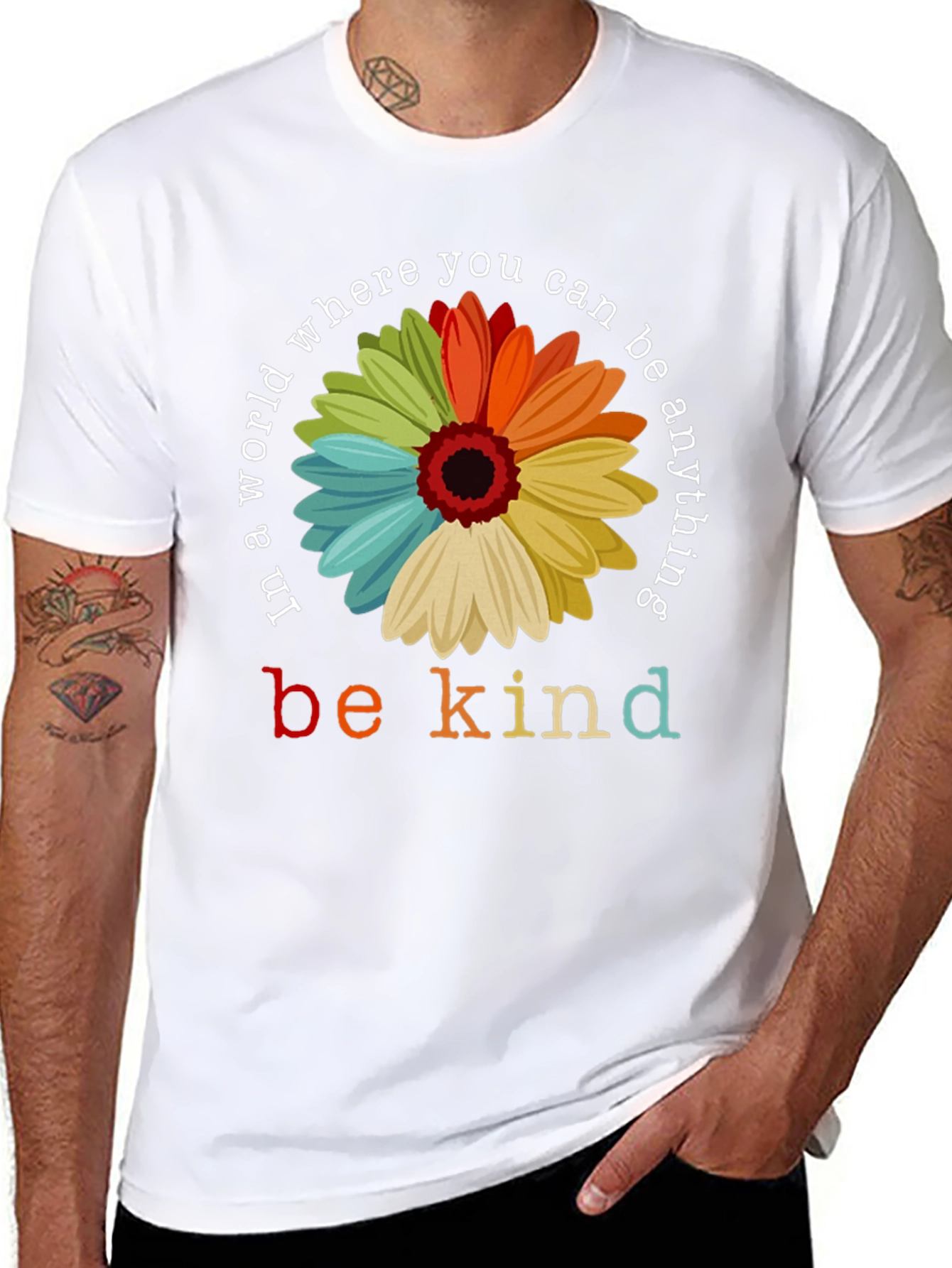 Be Kind Floral Graphic T-Shirt