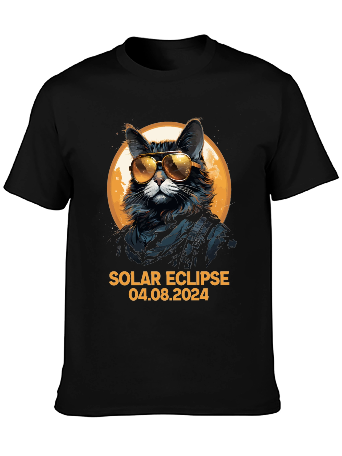 Solar Eclipse 2024 Cat T-Shirt