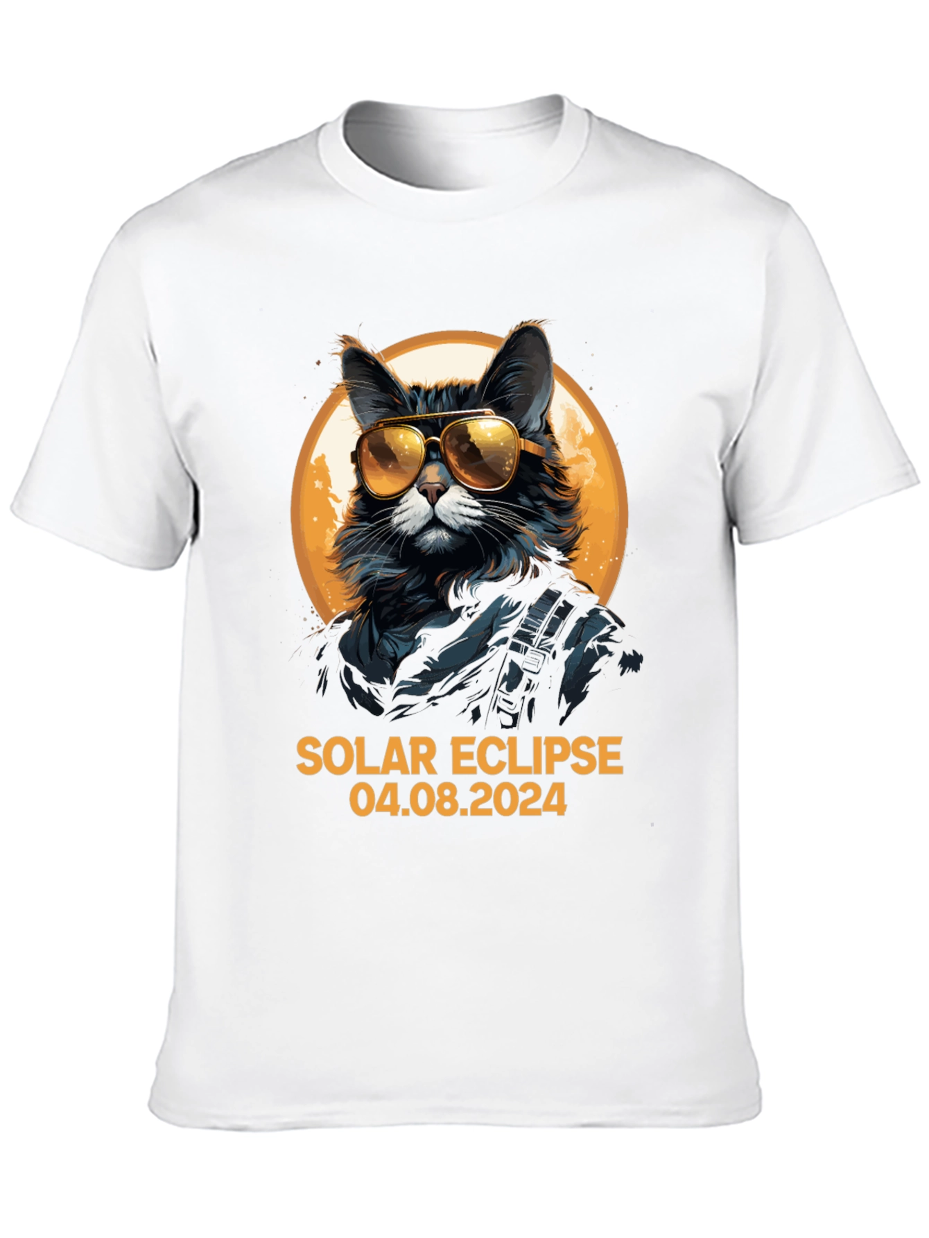 Solar Eclipse 2024 Cat T-Shirt