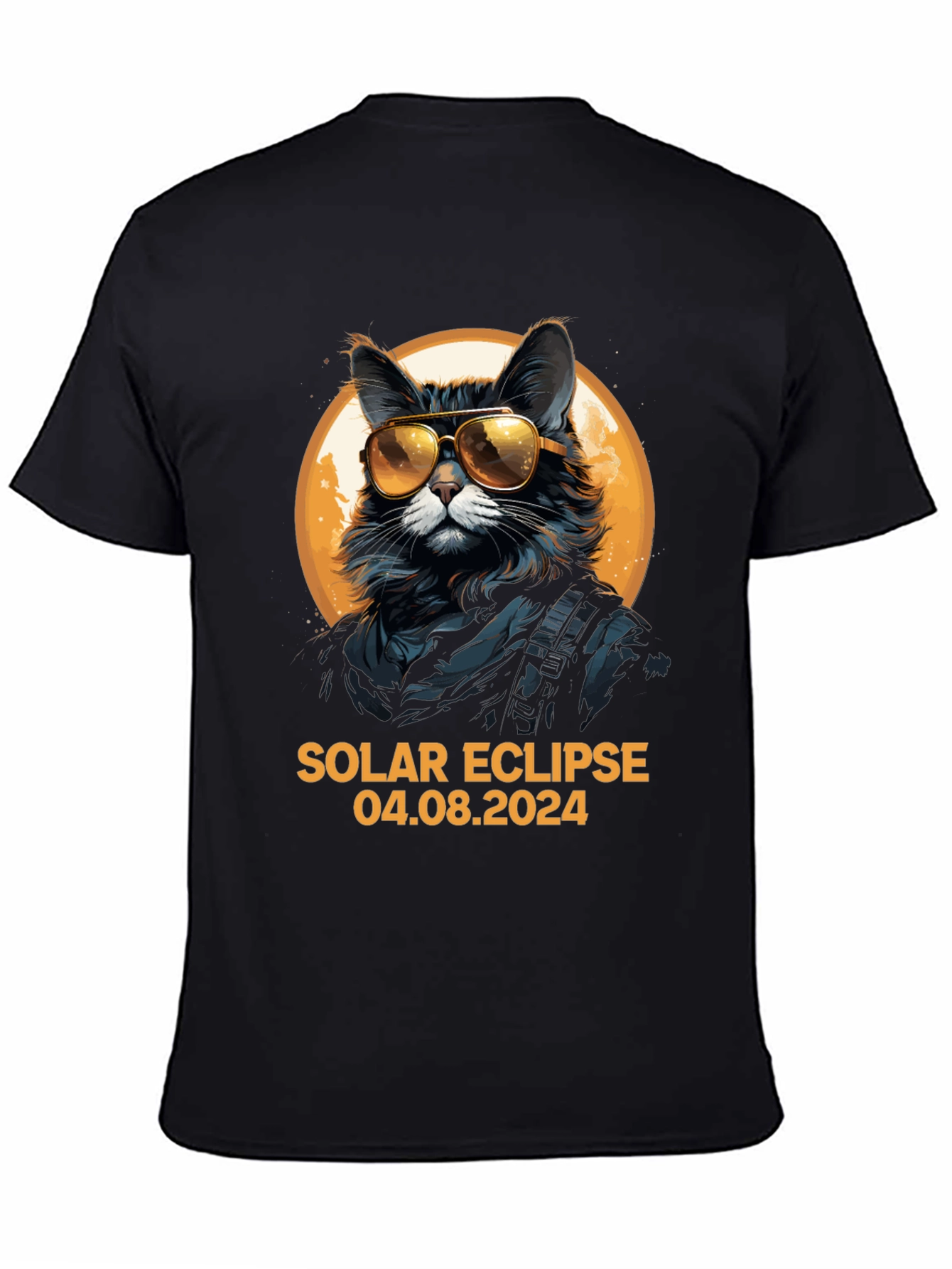 Solar Eclipse 2024 Cat T-Shirt
