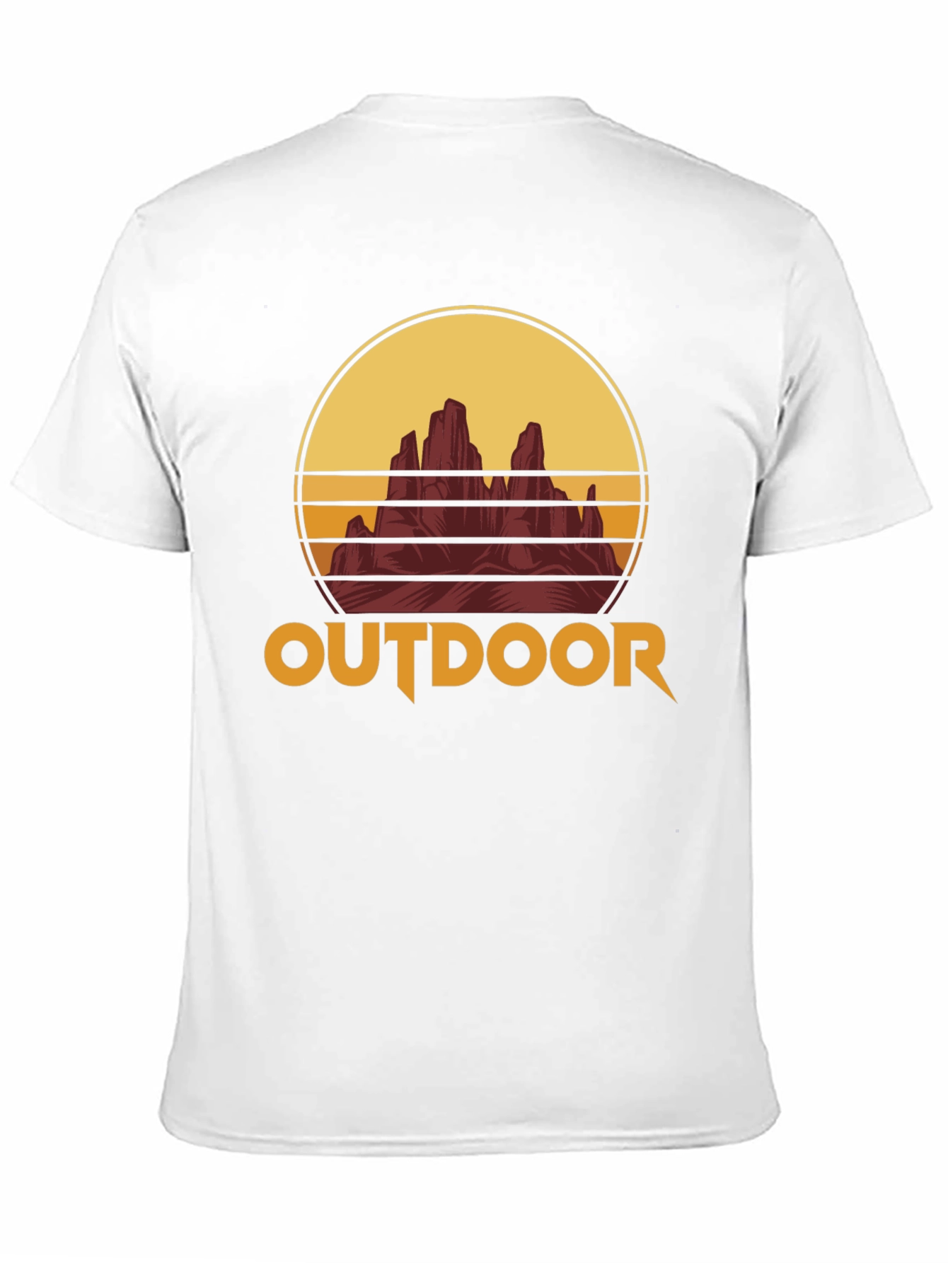 Outdoor Adventure T-Shirt - Mountain Sunset Graphic