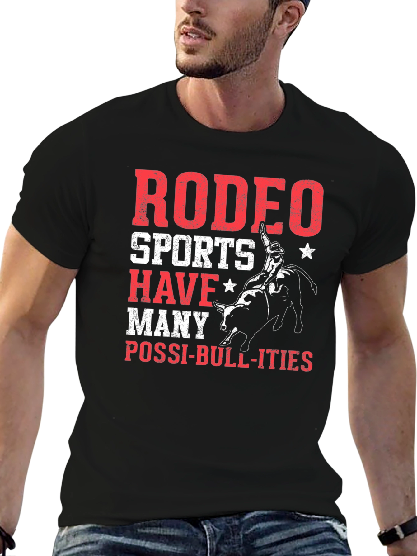 Rodeo Sports Graphic Print T-Shirt