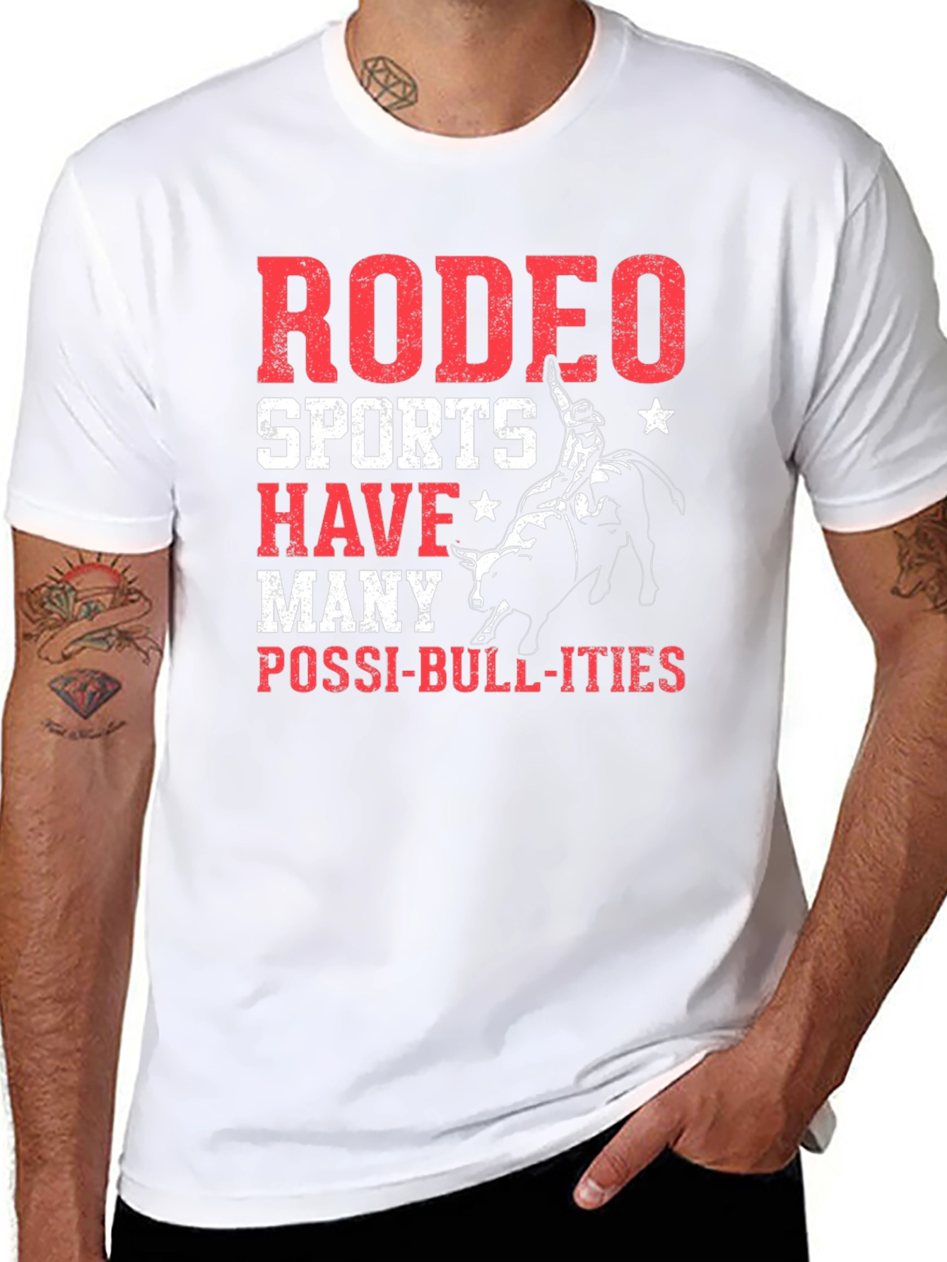 Rodeo Sports Graphic Print T-Shirt