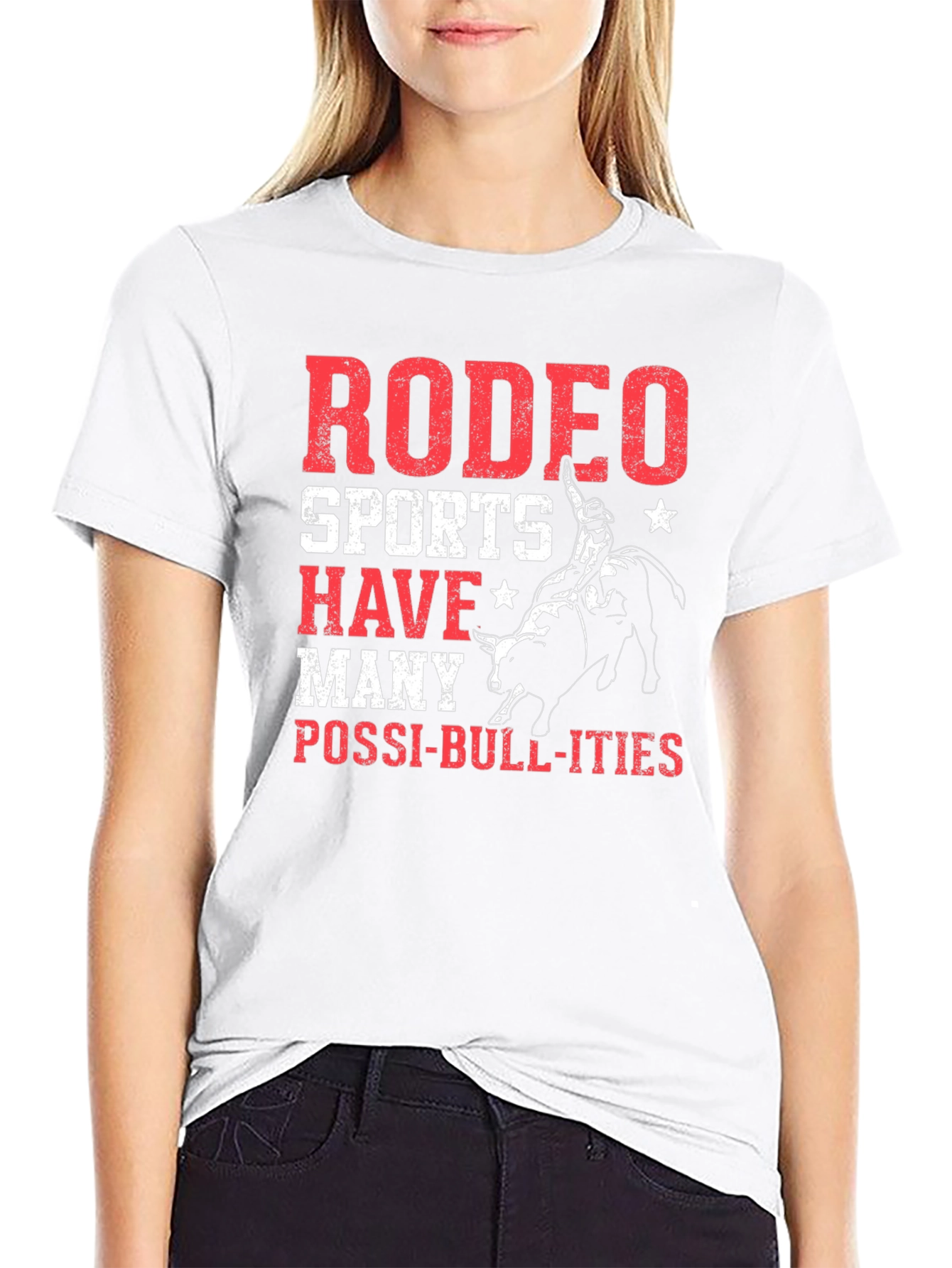Rodeo Sports Graphic Print T-Shirt