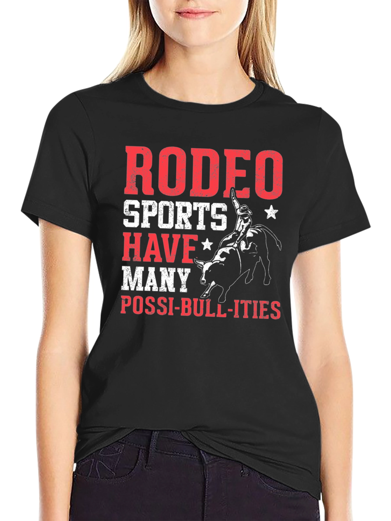 Rodeo Sports Graphic Print T-Shirt