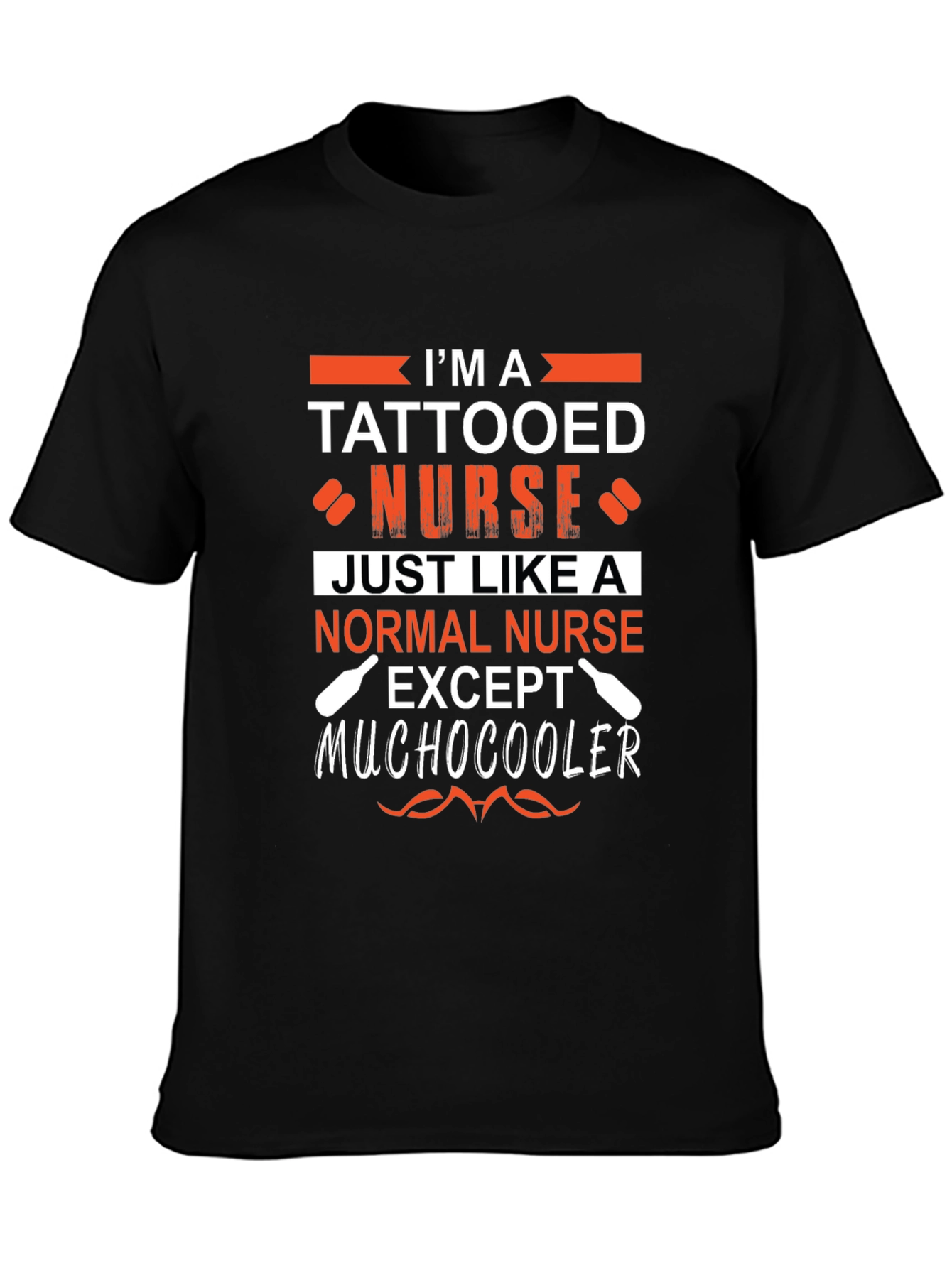 Tattooed Nurse Graphic Tee - Unique Novelty Shirt