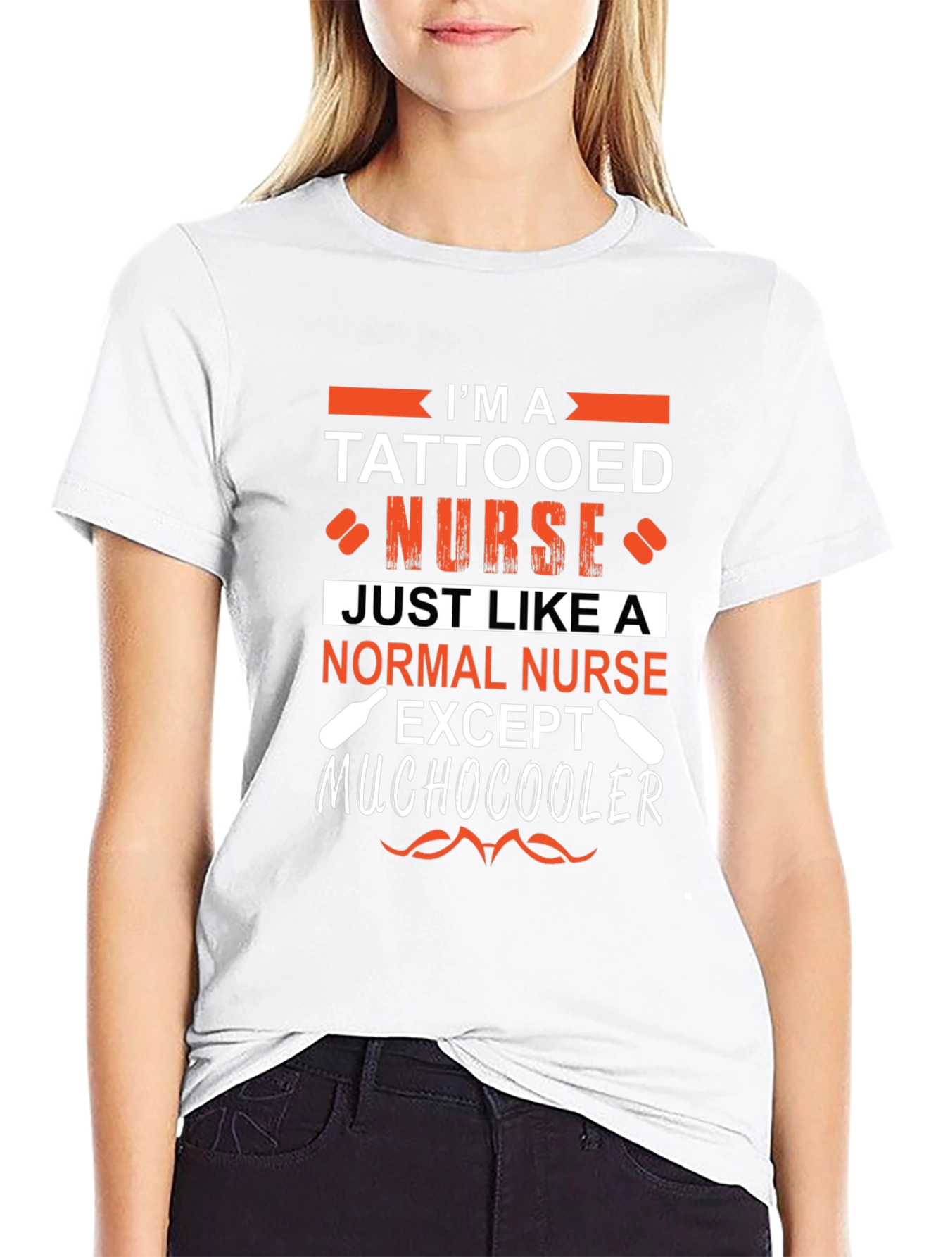Tattooed Nurse Graphic Tee - Unique Novelty Shirt
