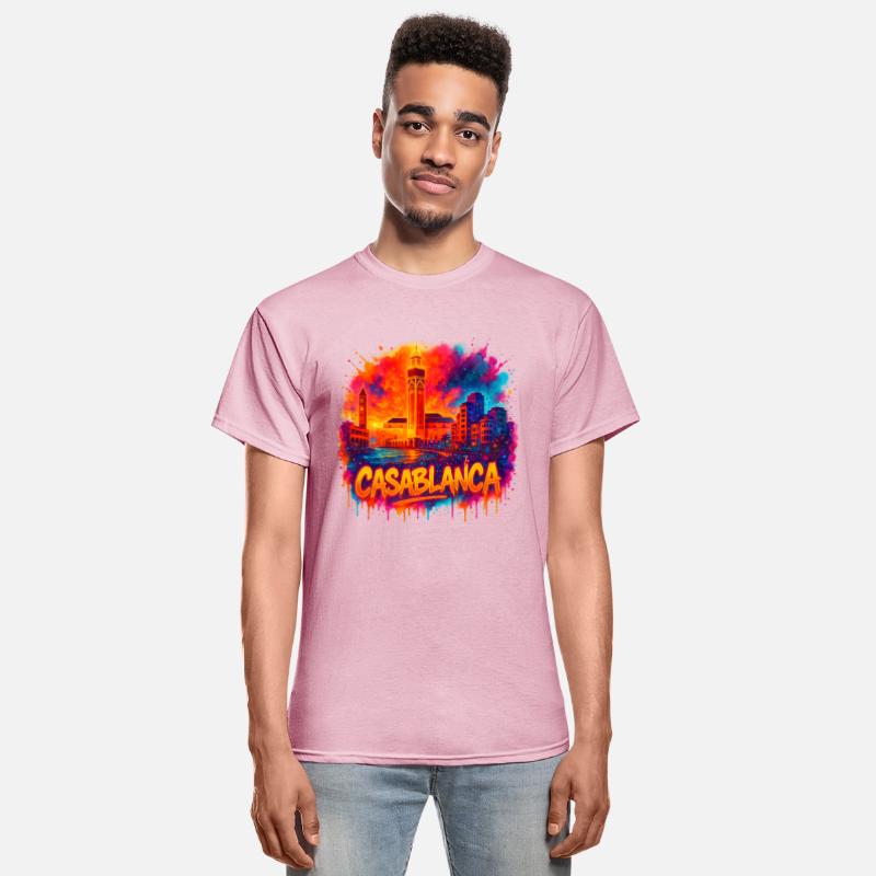 Casablanca Skyline Watercolor Art Urban art