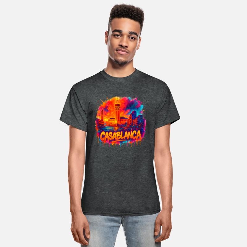 Casablanca Skyline Watercolor Art Urban art